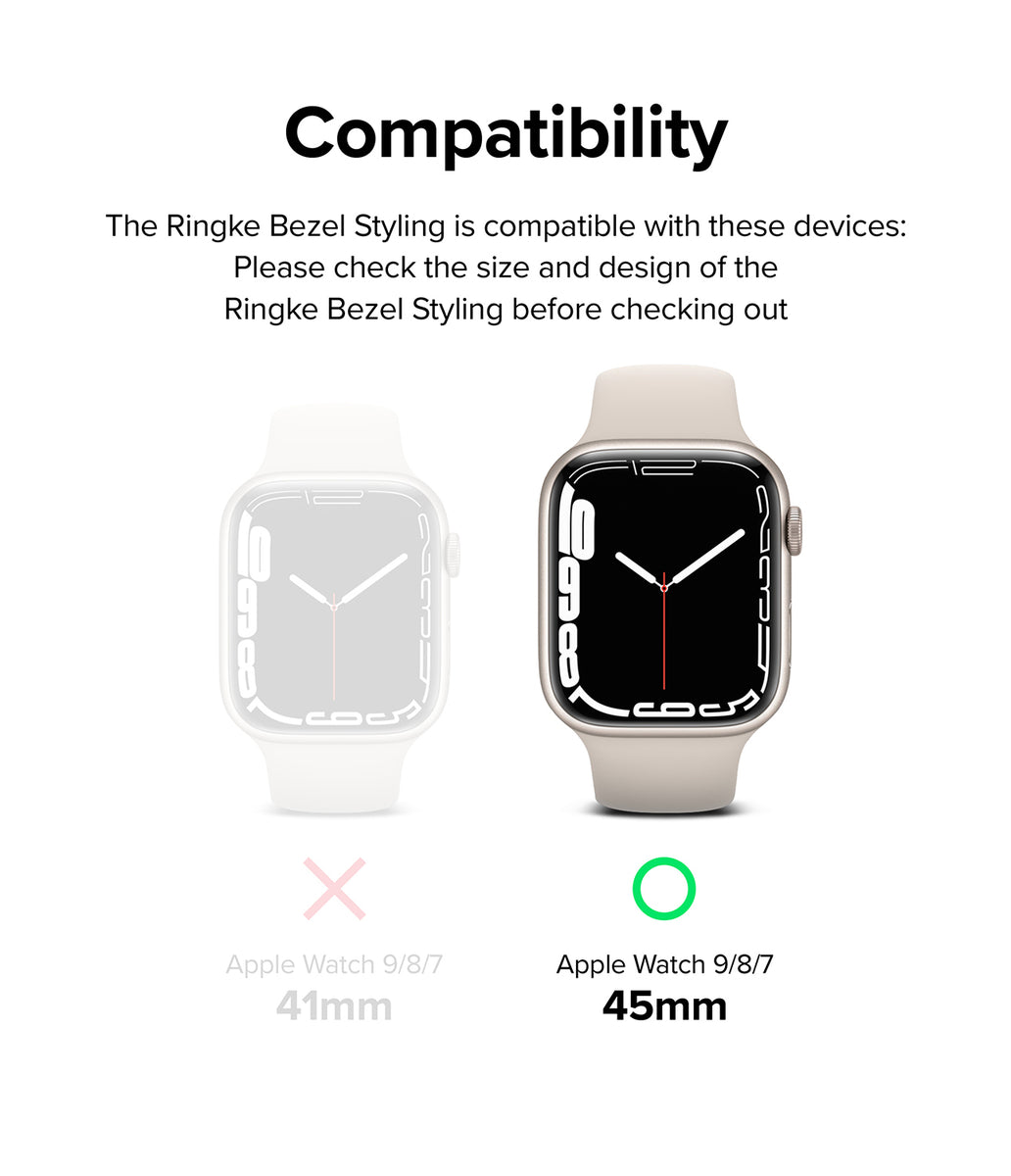 Apple Watch Series 9/8/7 (45mm) Ringke Bezel Styling - 05 Gold