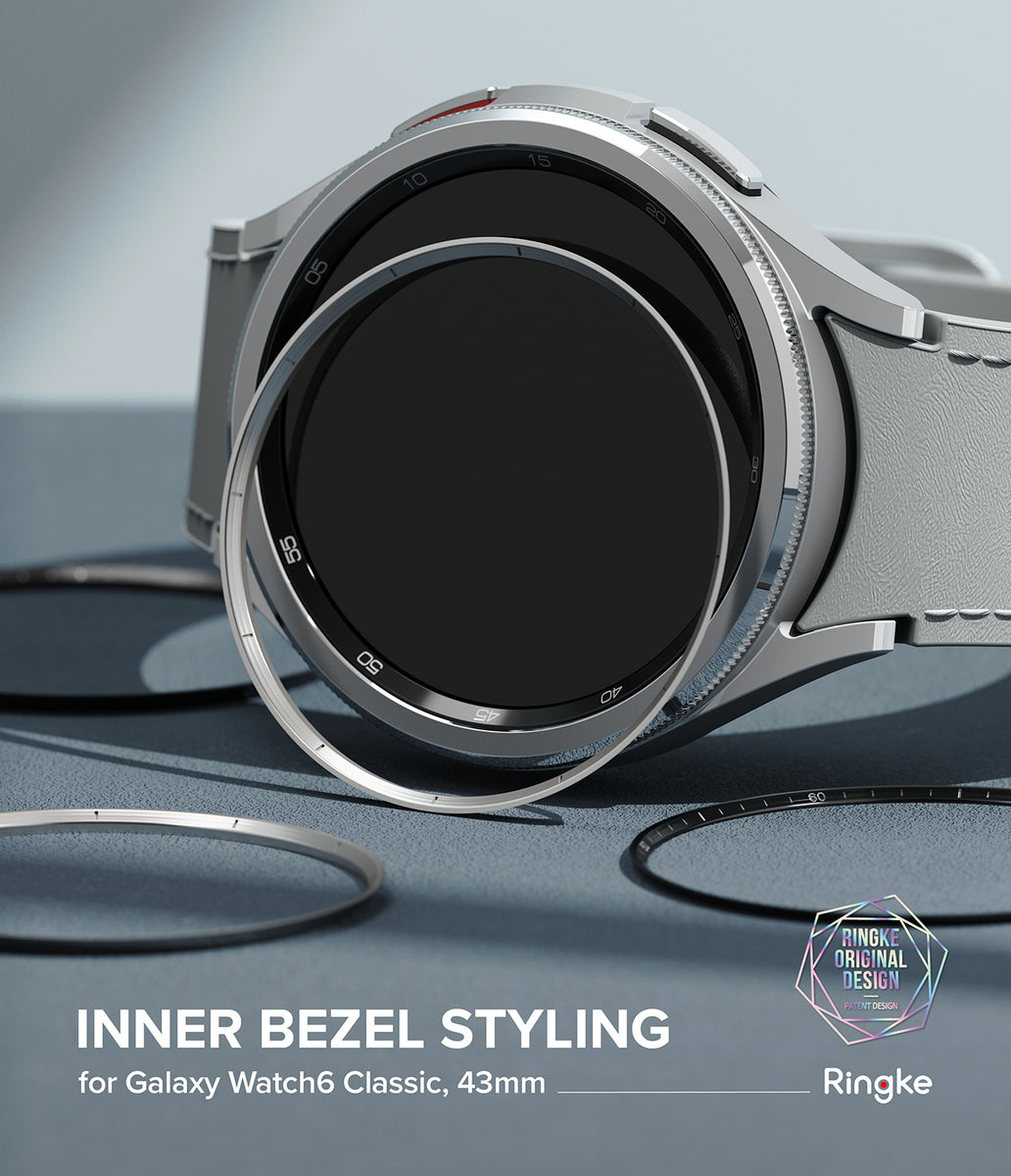Galaxy Watch 6 Classic 43mm Ringke Inner Bezel Styling 03 - Silver