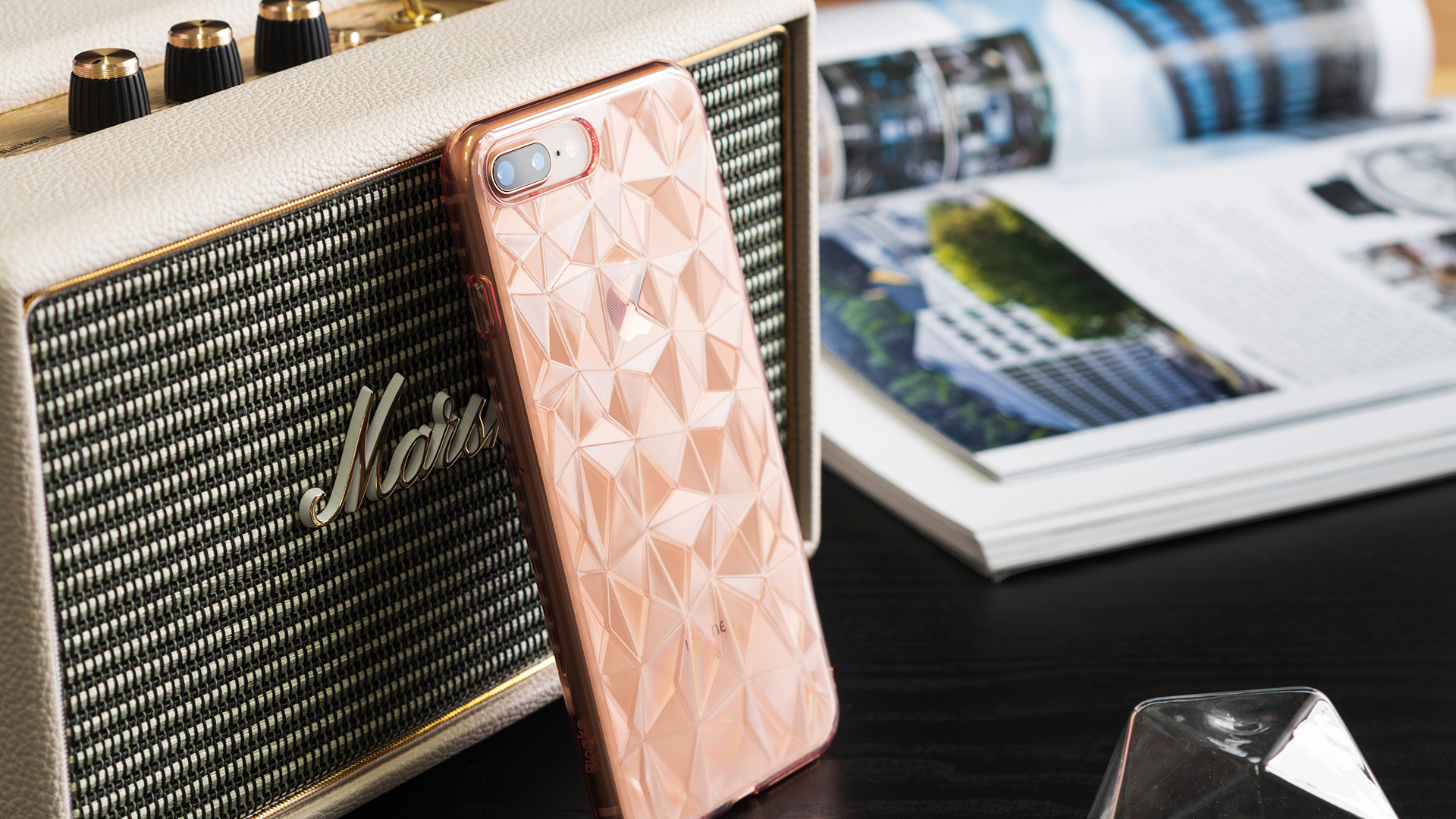 apple iphone 8 plus ringke air prism rose gold fit