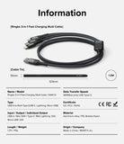 Ringke 3-in-1 Fast Charging Multi Cable - Information