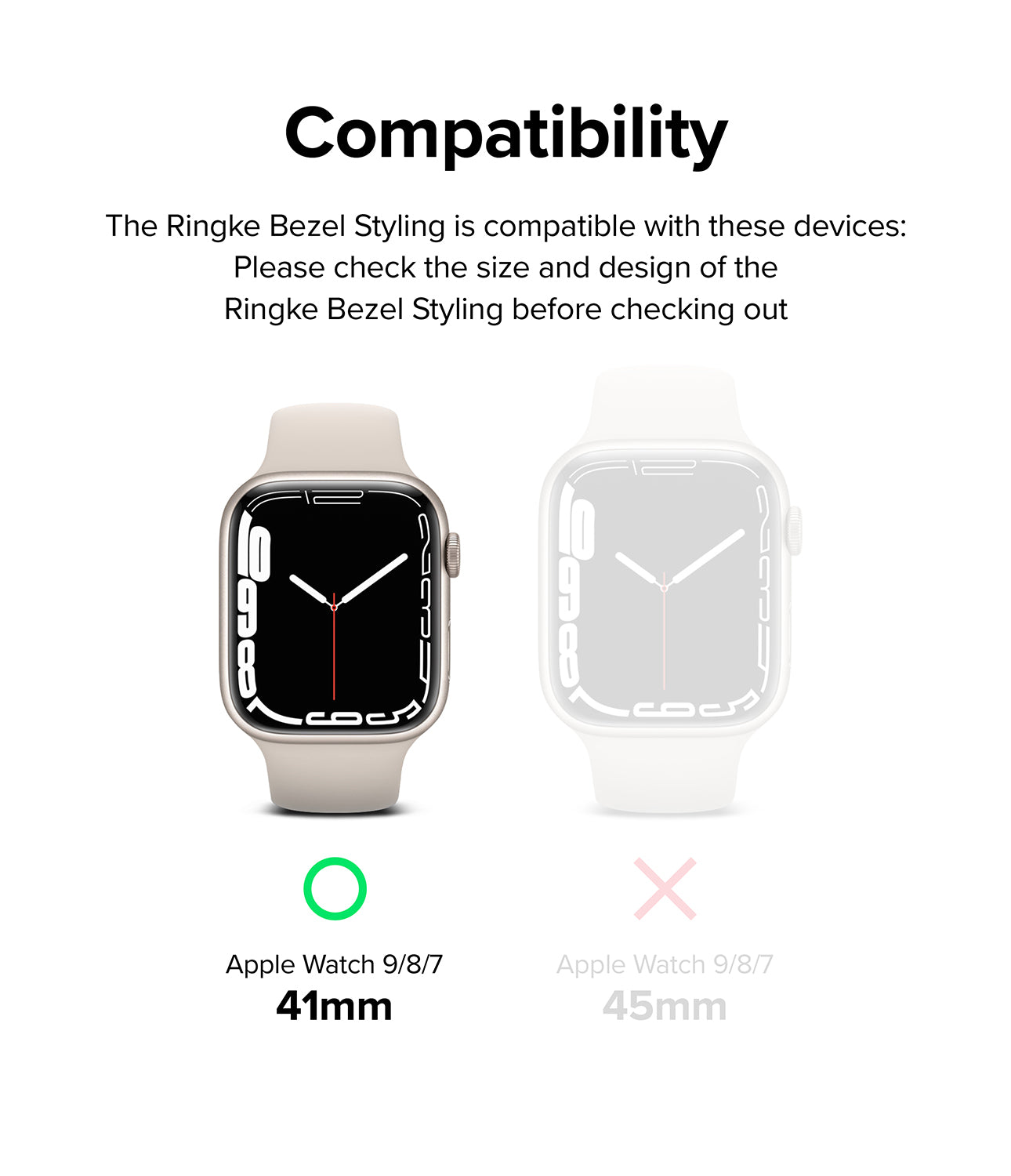 Apple Watch Series (41mm) | Premium Bezel Styling Hairline Bolts Design
