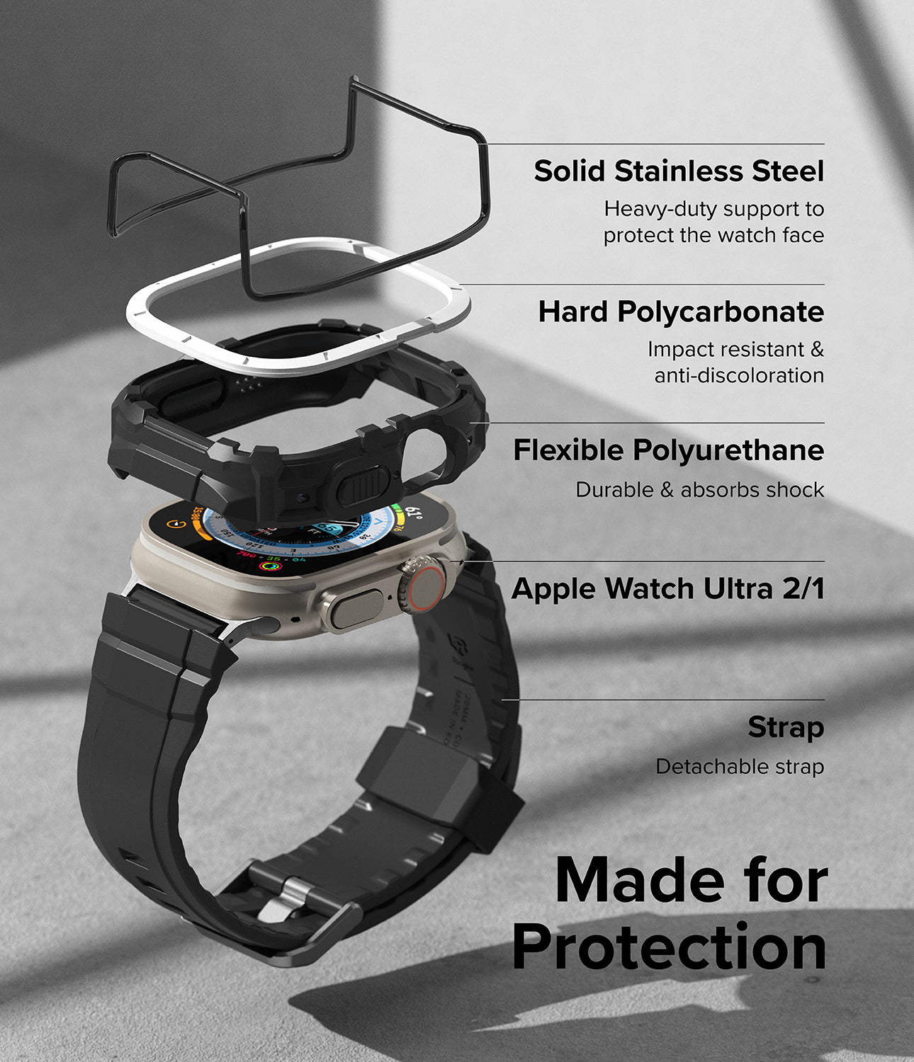 Apple Watch Ultra 2/1 49mm Case and Band | Fusion-X Guard 