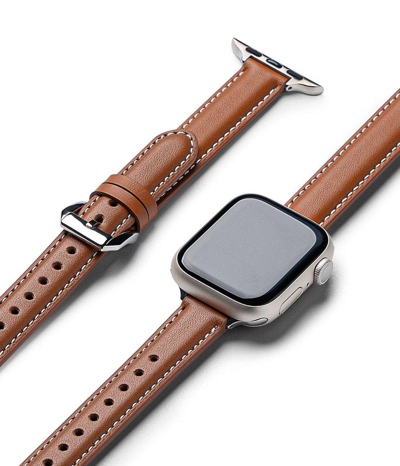 Apple Watch 41/40/38mm | Leather One Padded Slim - Brown