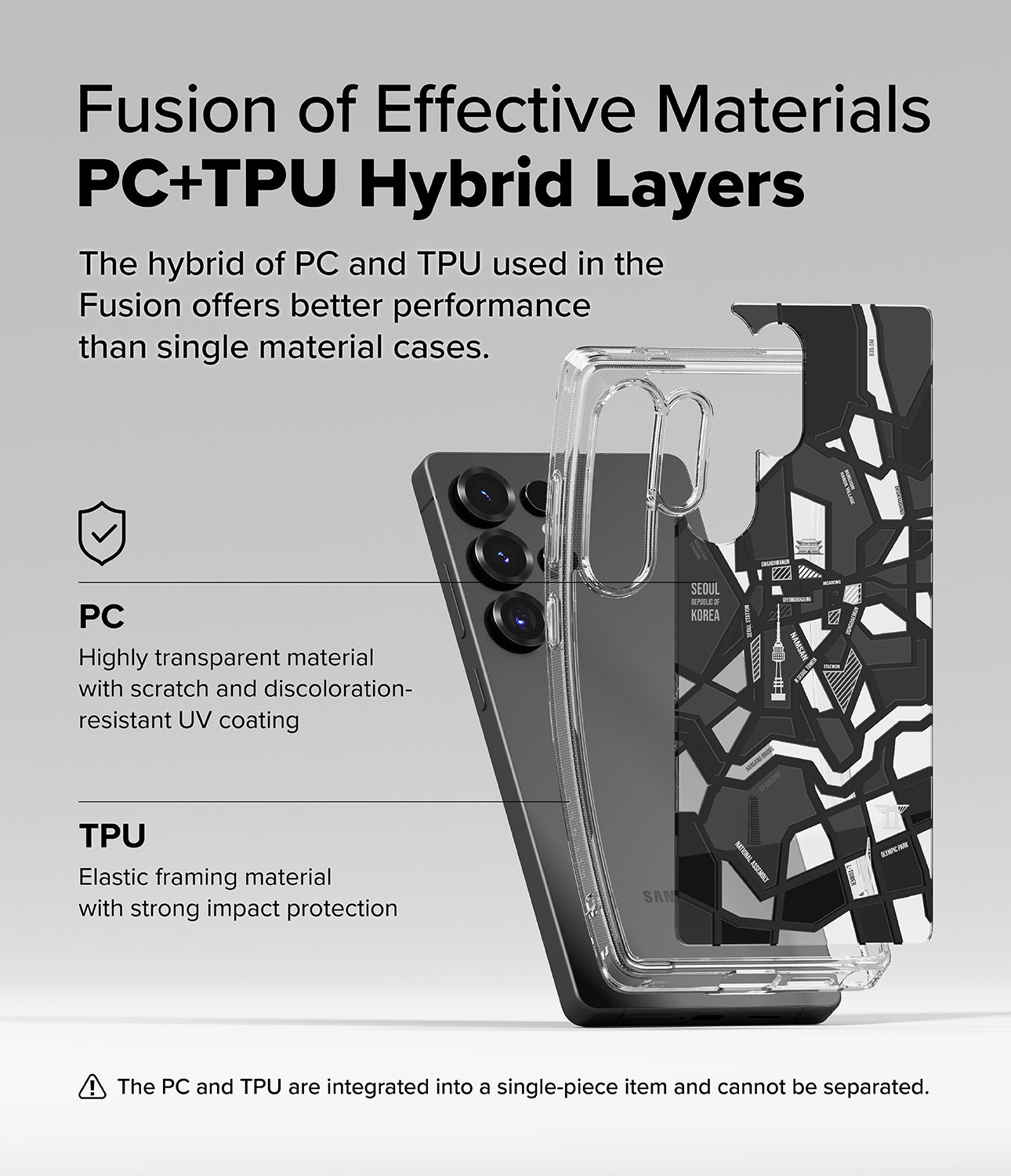 Galaxy S25 Ultra Fusion Design | Fusion of Effective Materials PC+PU Hybrid Layers