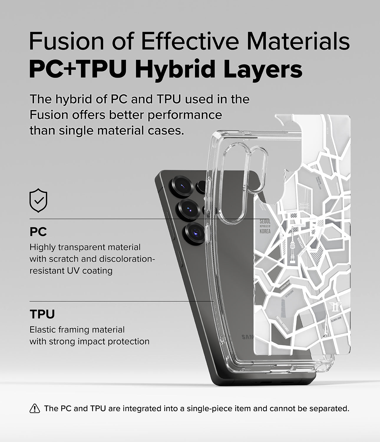 Galaxy S25 Ultra Fusion Design | Fusion of Effective Materials PC+PU Hybrid Layers