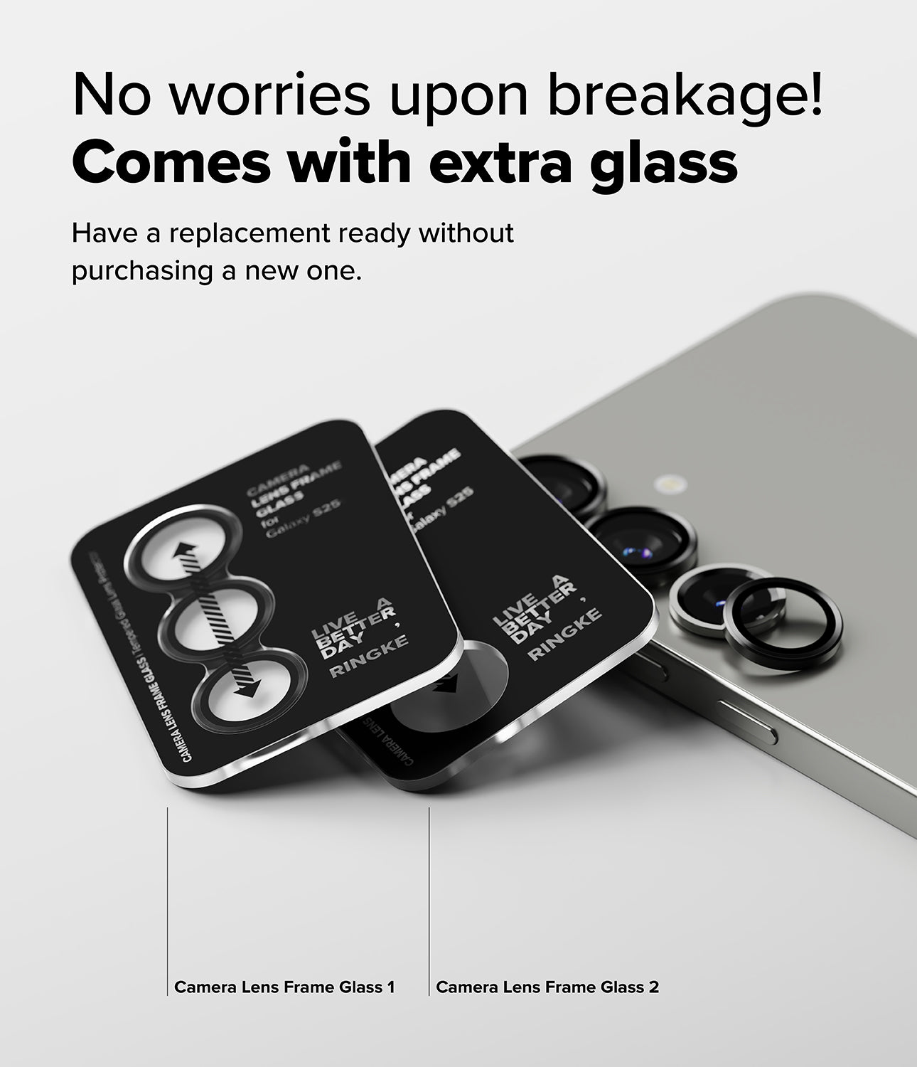 Galaxy S25 Camera Protector | No worries upon breakage! Comes with extra glass