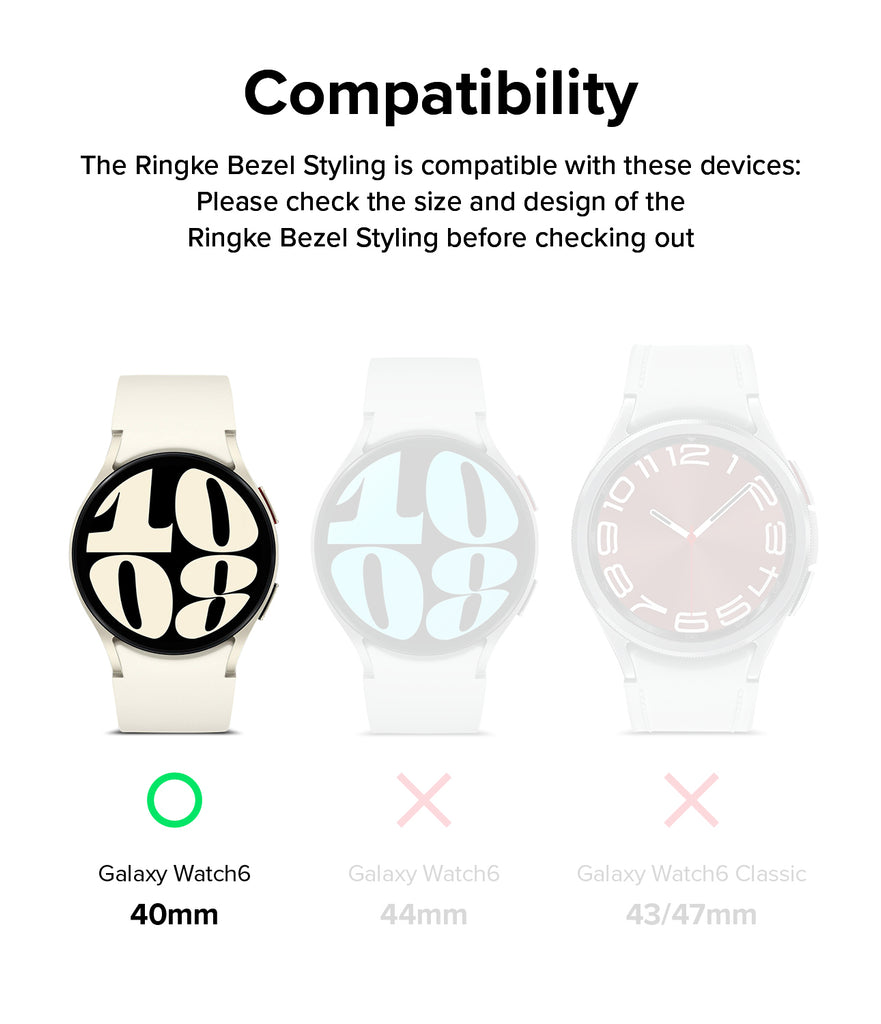 Ringke Bezel Styling  Galaxy Watch 6 [40mm] - 04 Silver – Ringke Official  Store