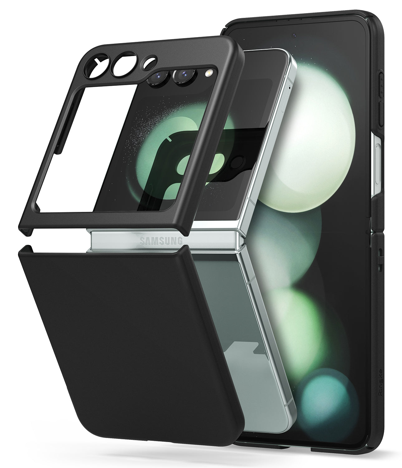 Luxury Leather Ring Case for Samsung Galaxy Z Flip 5 3 Zflip 4