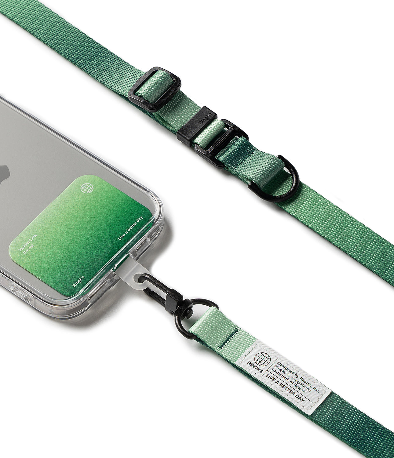 Holder Link & Snap Hook Lanyard Strap - Forest