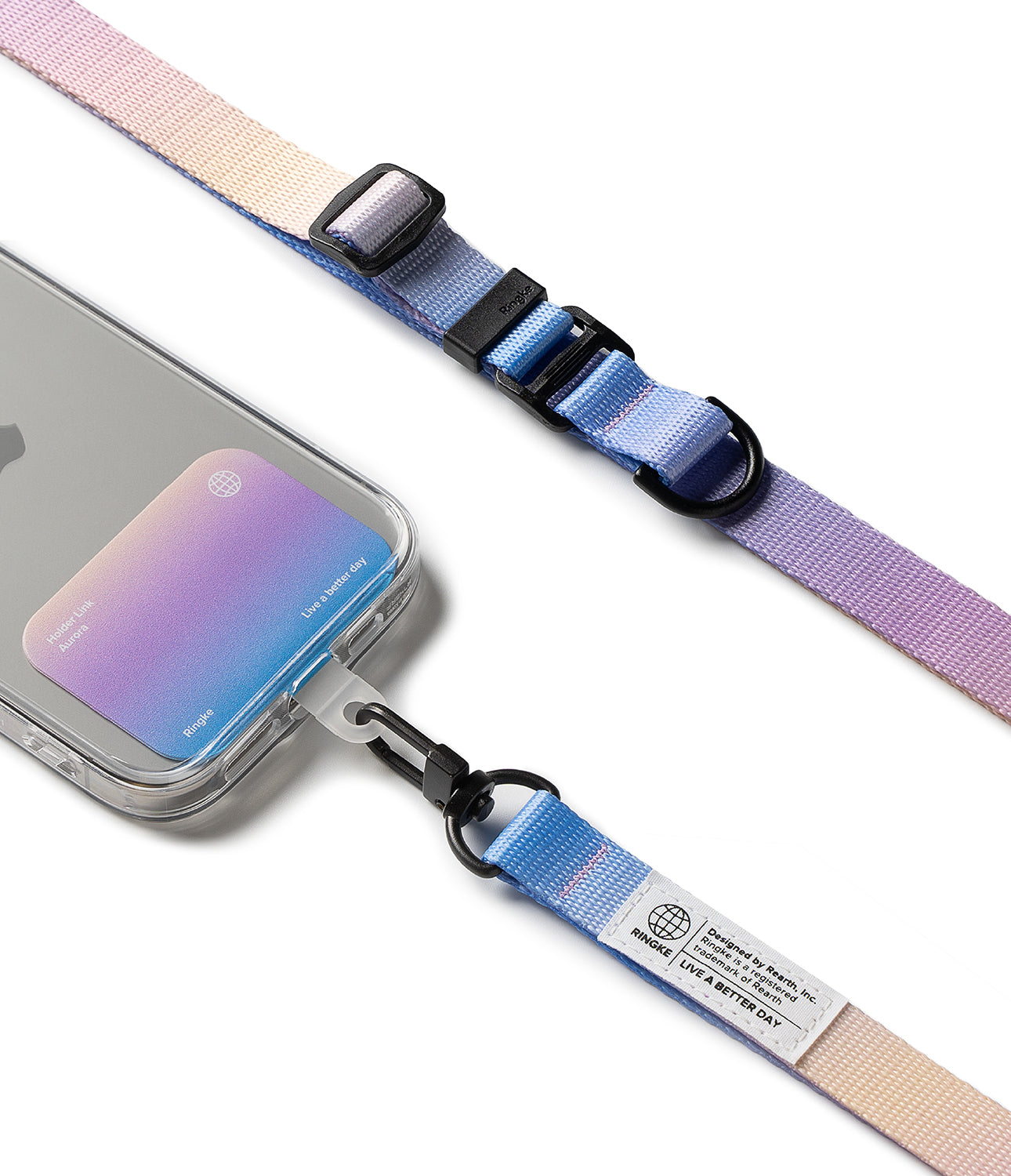 Holder Link & Snap Hook Lanyard Strap - Aurora