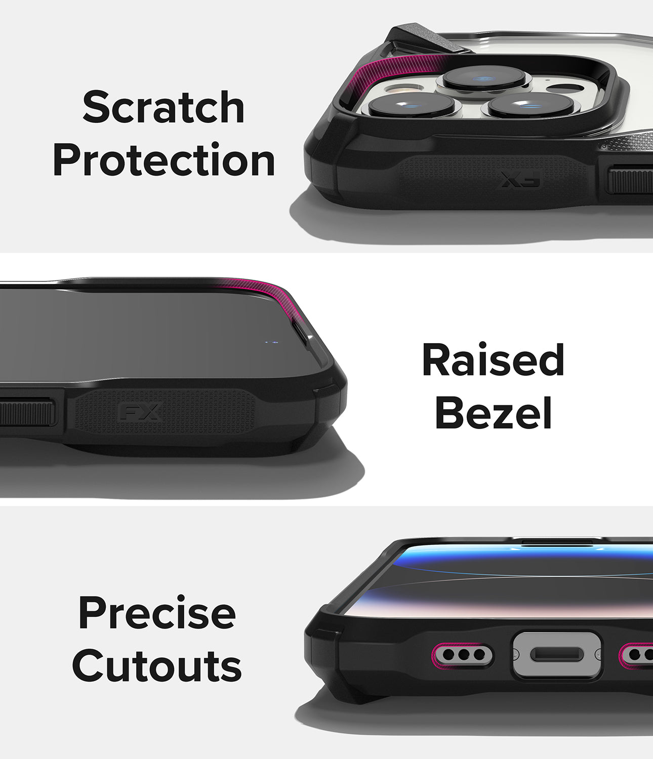 iPhone 14 Pro Max Case | Fusion-X - Black - Scratch Protection. Raised Bezel. Precise Cutouts.