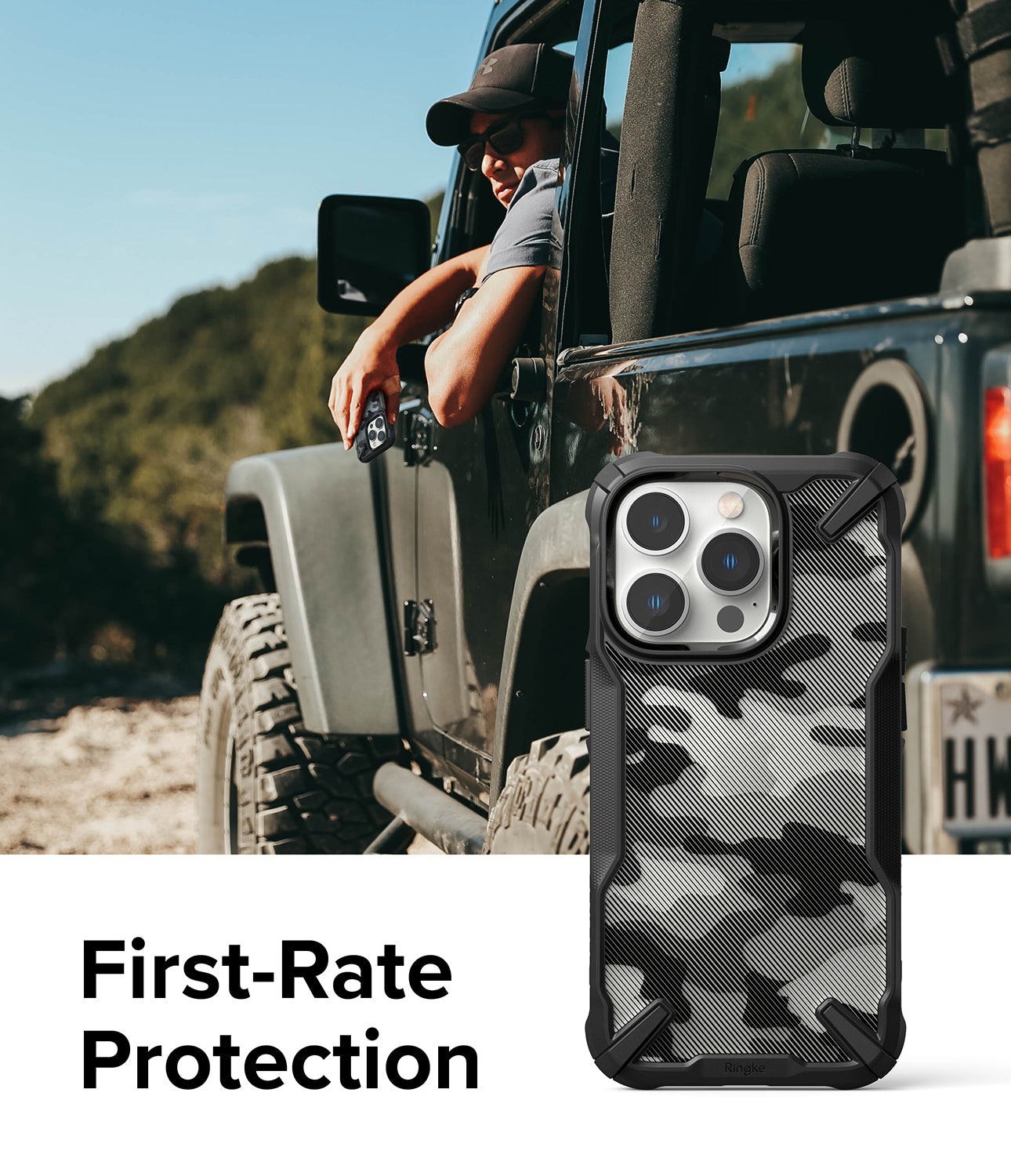 iPhone 14 Pro Max Case | Fusion-X - Camo Black - First-Rate Protection