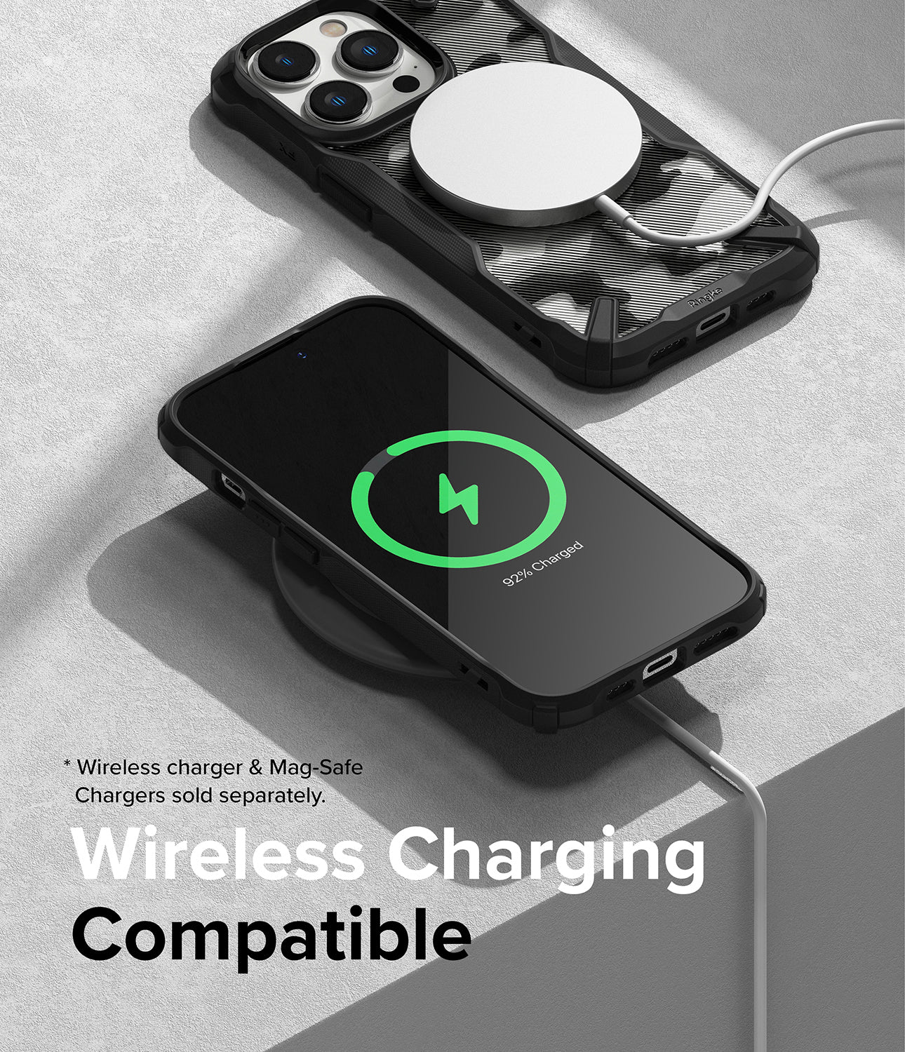iPhone 14 Pro Max Case | Fusion-X - Camo Black - Wireless Charging Compatible
