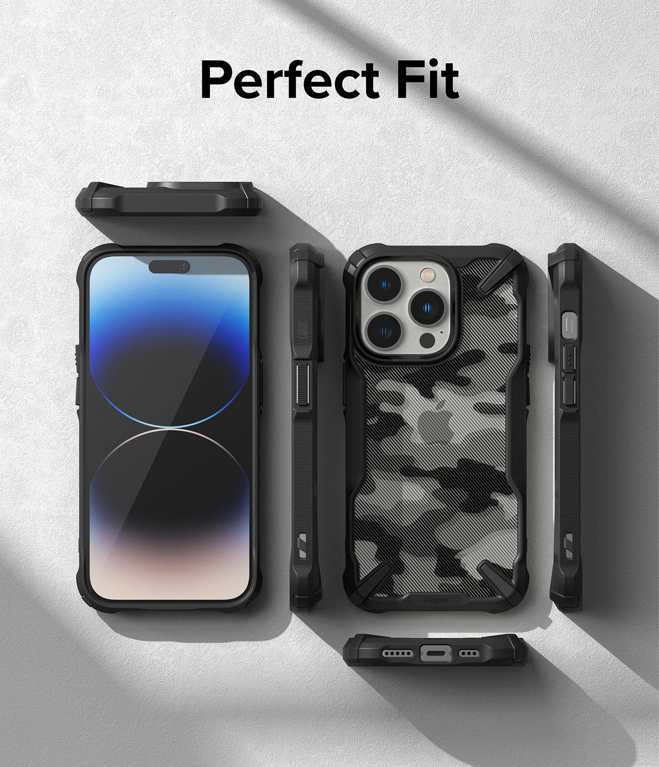 iPhone 14 Pro Max Case | Fusion-X - Camo Black - Perfect Fit