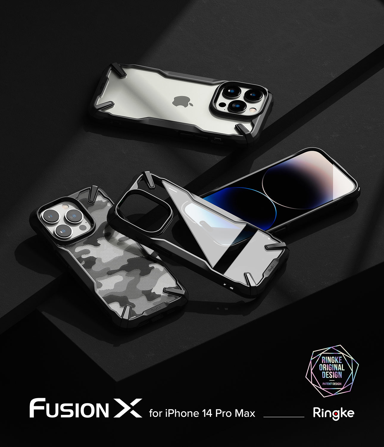 iPhone 14 Pro Max Case | Fusion-X - Camo Black - By Ringke