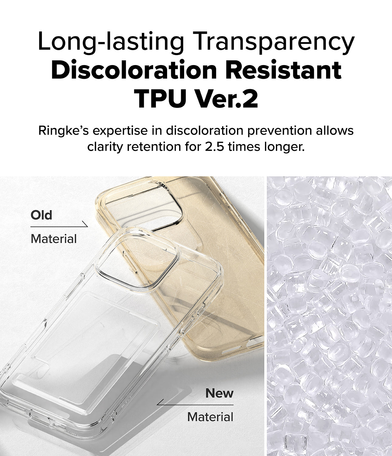 Long-lasting Transparency Discoloration Resistant TPU Ver.2