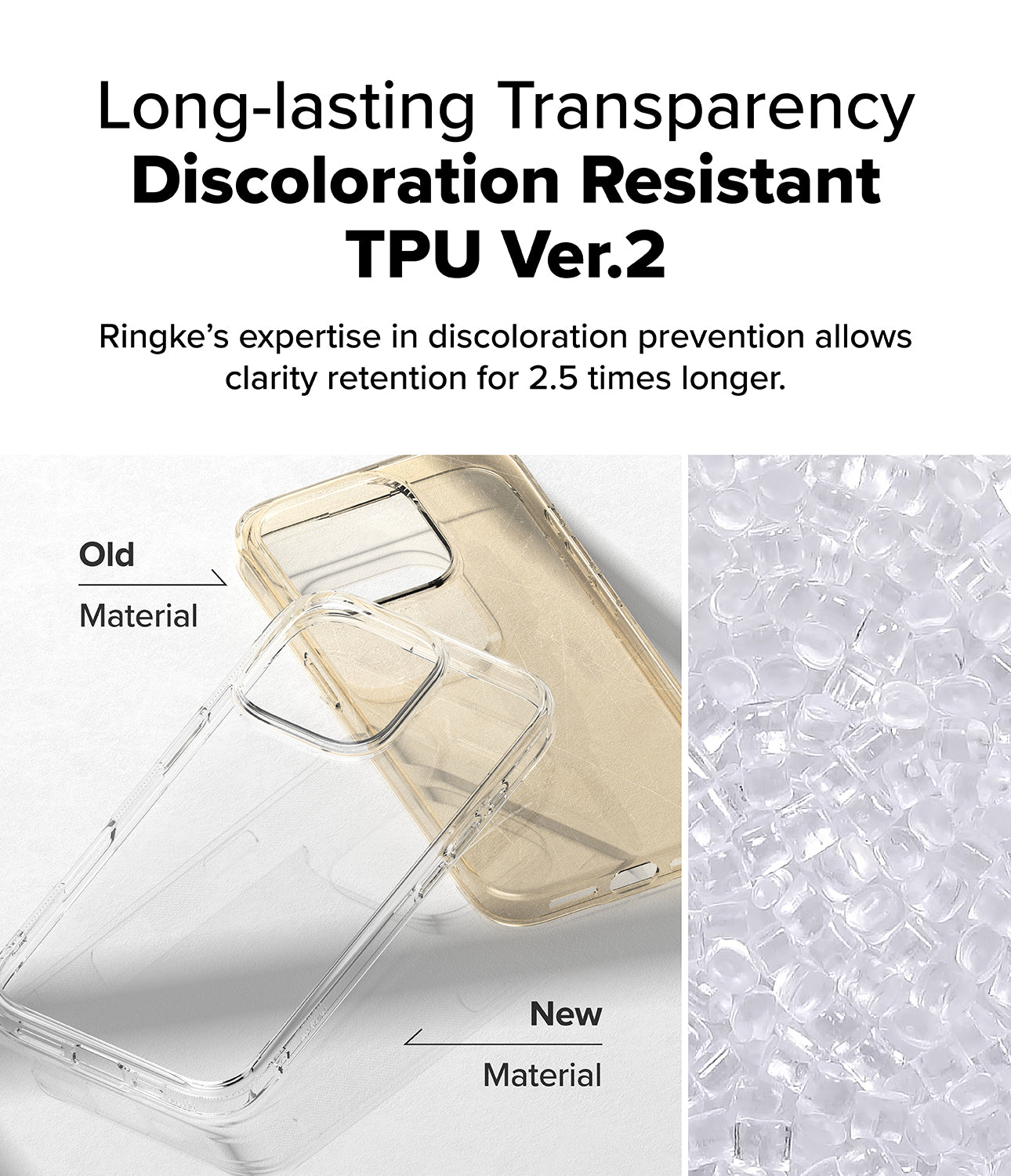 Long-lasting Transparency Discoloration Resistant TPU ver.2