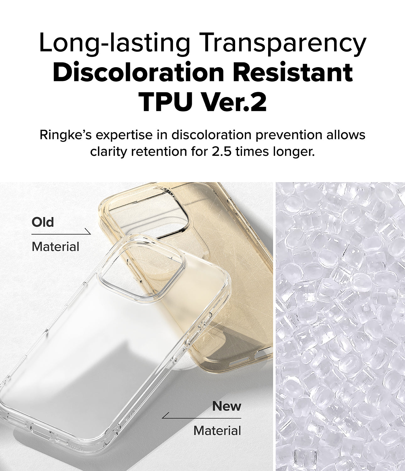 Long-lasting Transparency Discoloration Resistant TPU ver.2