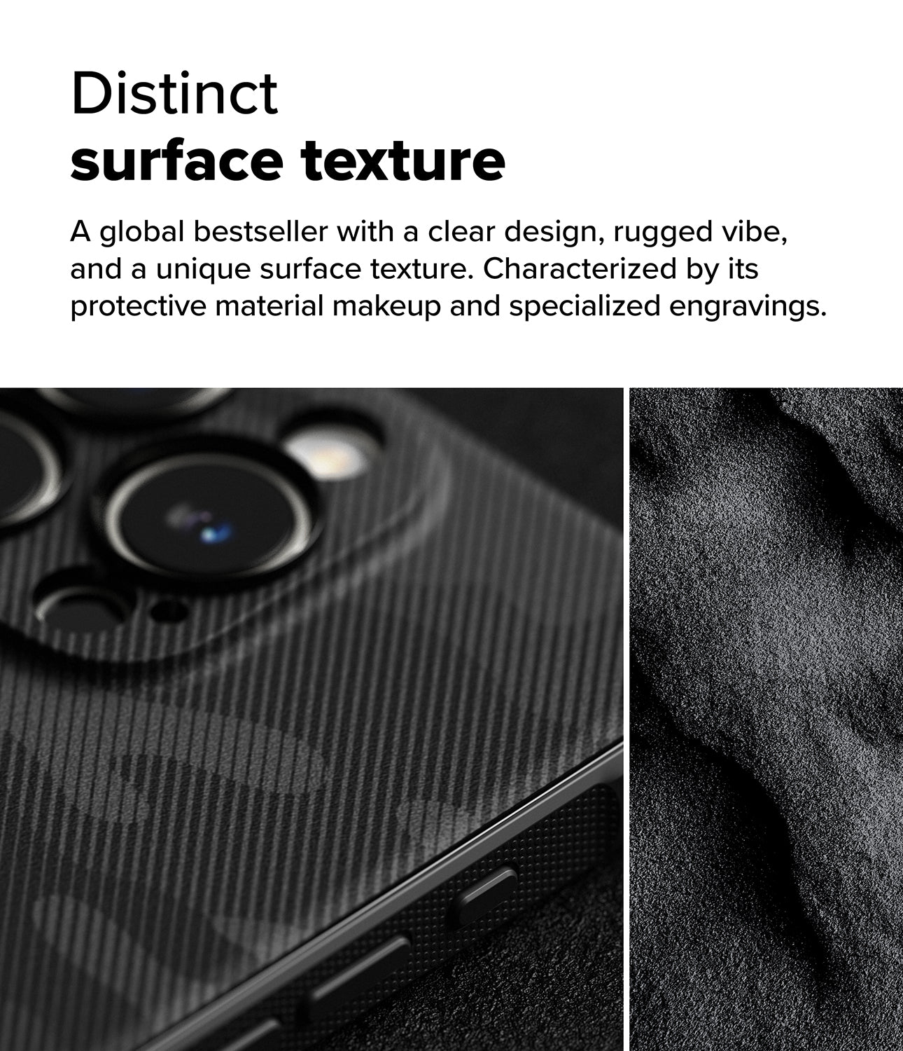 Distinct surface texture