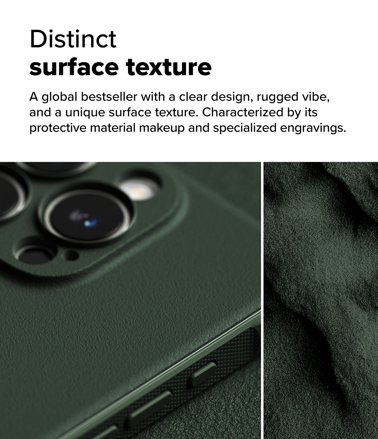 Distinct surface texture