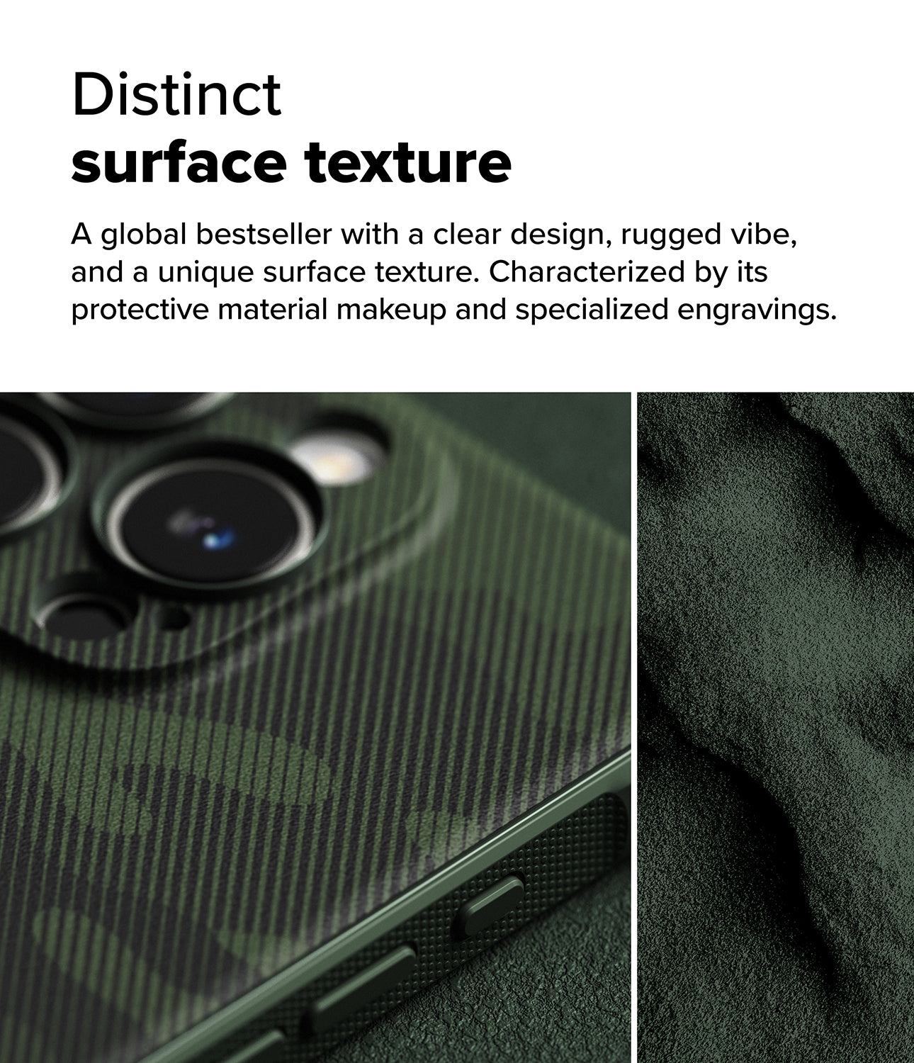 Distinct surface texture