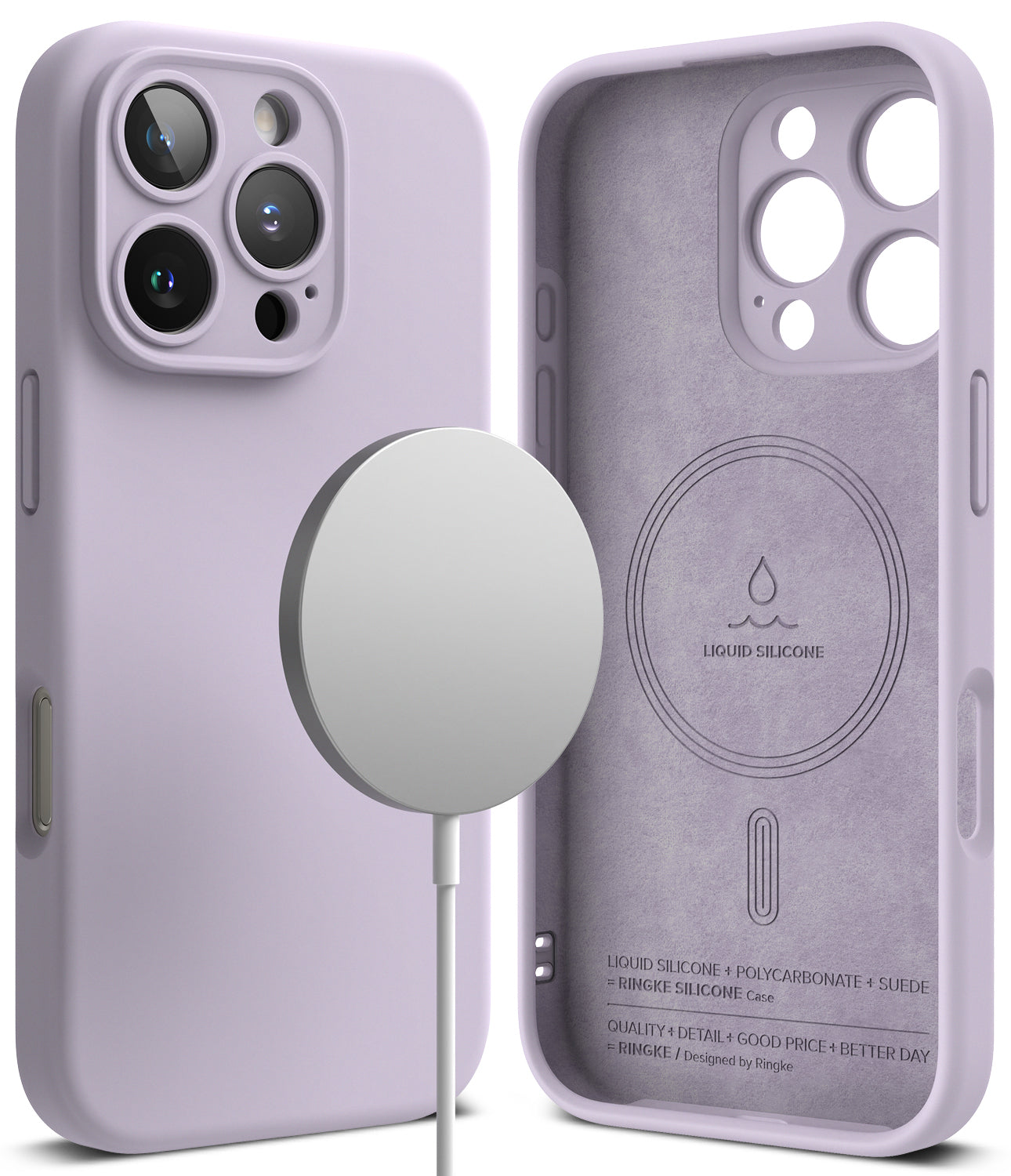 iPhone 16 Pro Max Case | Silicone Magnetic - Light Purple