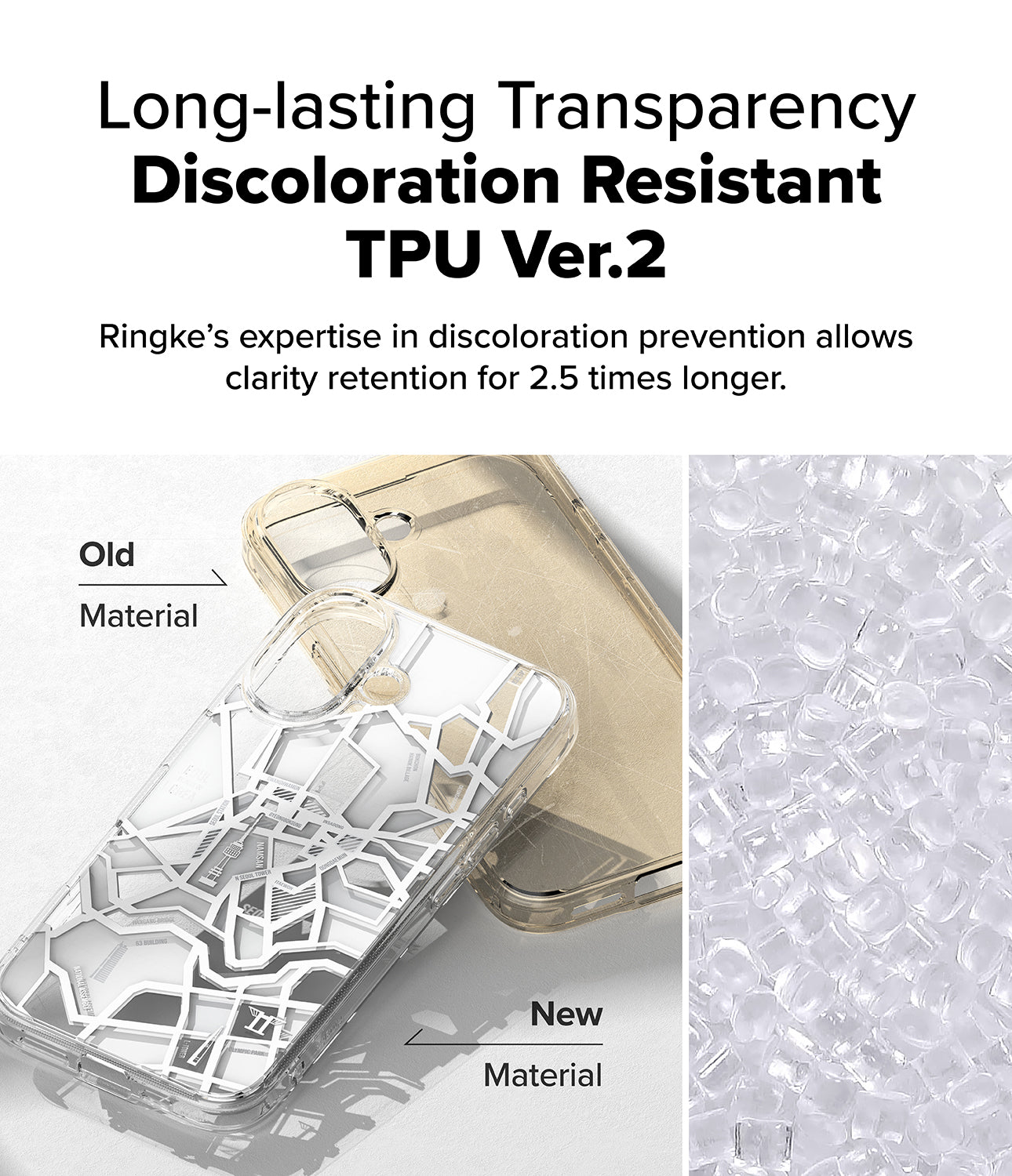 Long-lasting Transparency - Discoloration Resistant TPU Ver.2