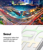 Seoul - Holographic letters that resemble the lights of Seoul's night sky