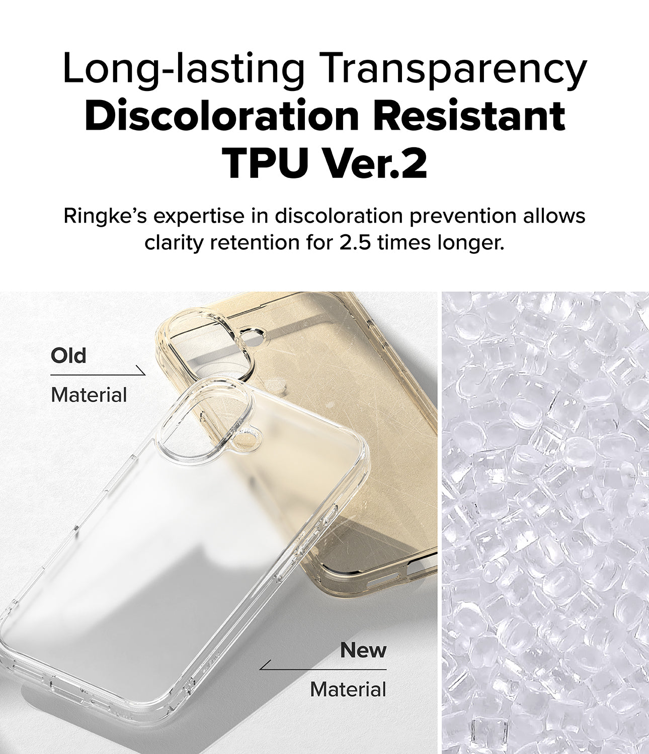 Long-lasting Transparency Discoloration Resistant TPU ver.2