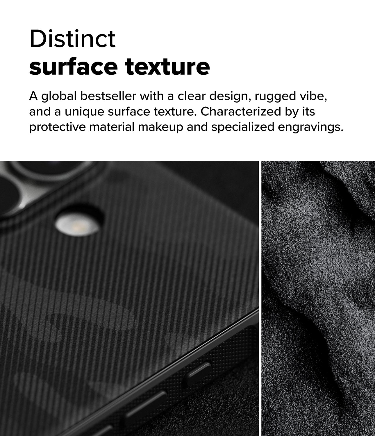 Distinct surface texture