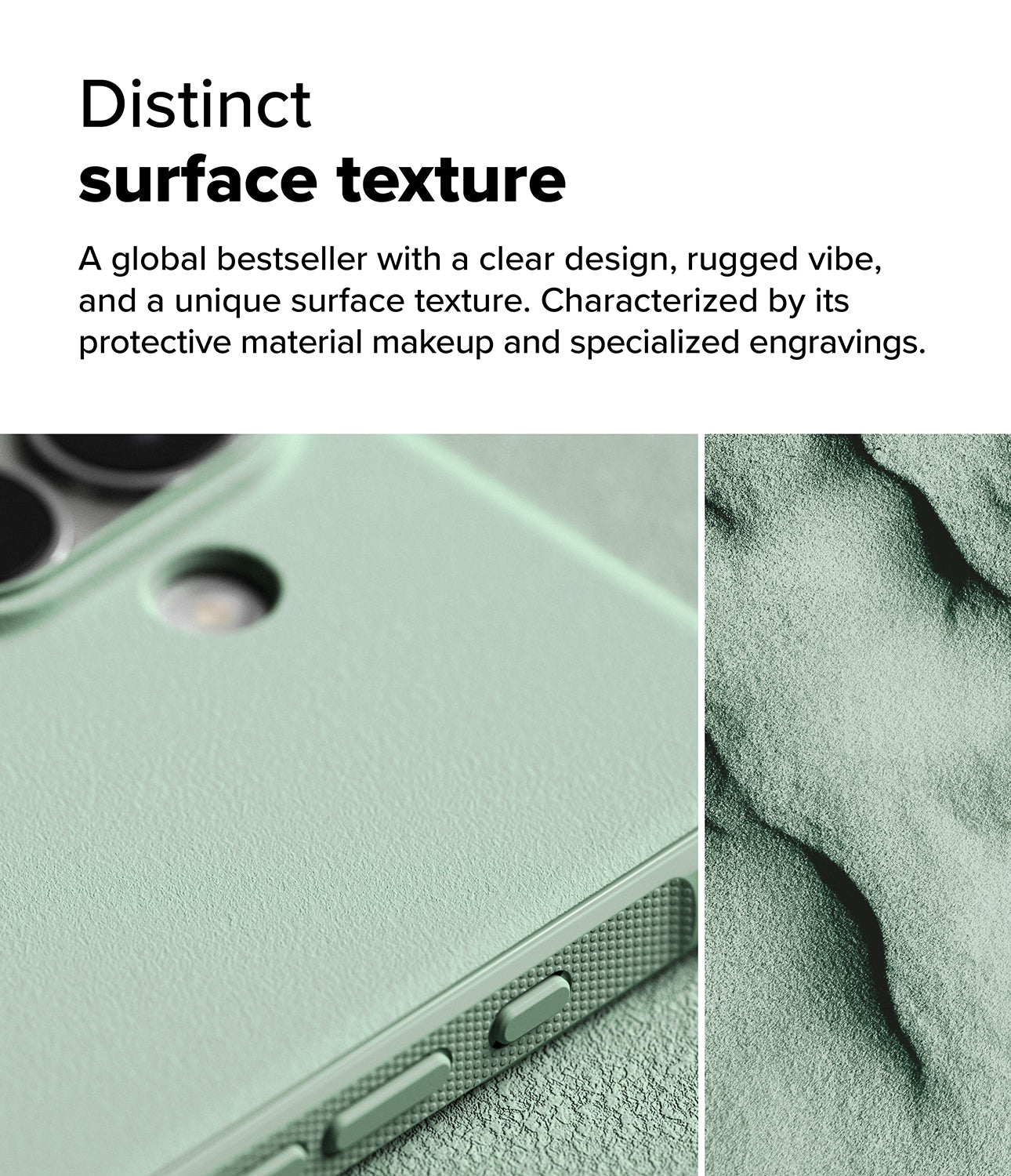 Distinct surface texture