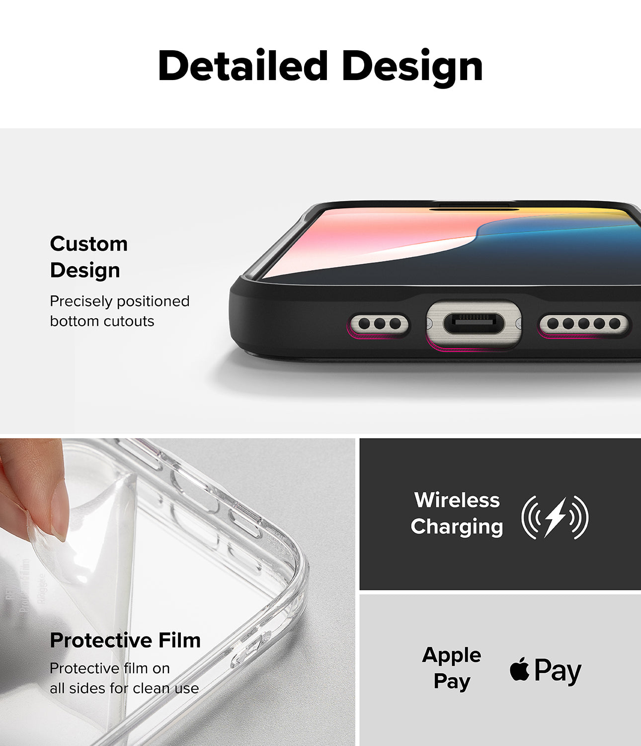 Detailed Design - Custom Design, Protective Film, Wireless Charging, Apple Pay