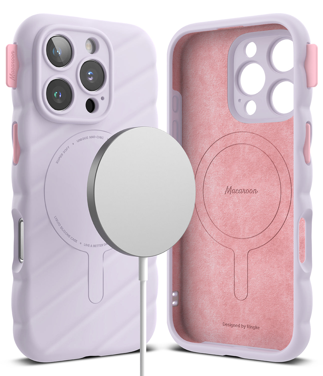 iPhone 16 Pro Case | Macaron Silicone Magnetic - Light Purple