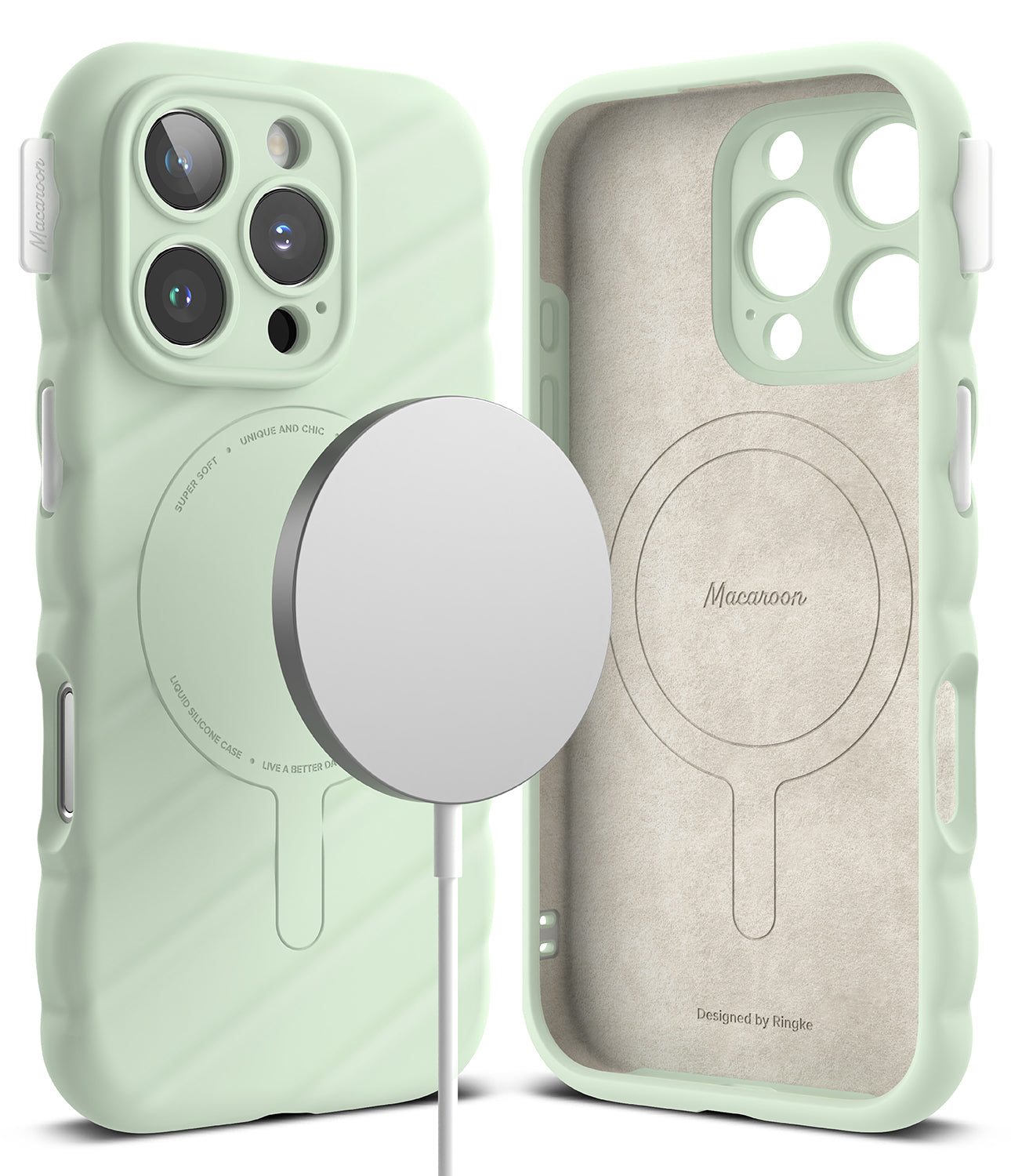 iPhone 16 Pro Case | Macaron Silicone Magnetic - Mint