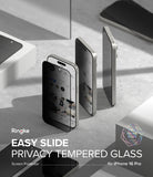 Easy Slide Privacy Tempered Glass for iPhone 16 Pro Screen Protector | Ringke