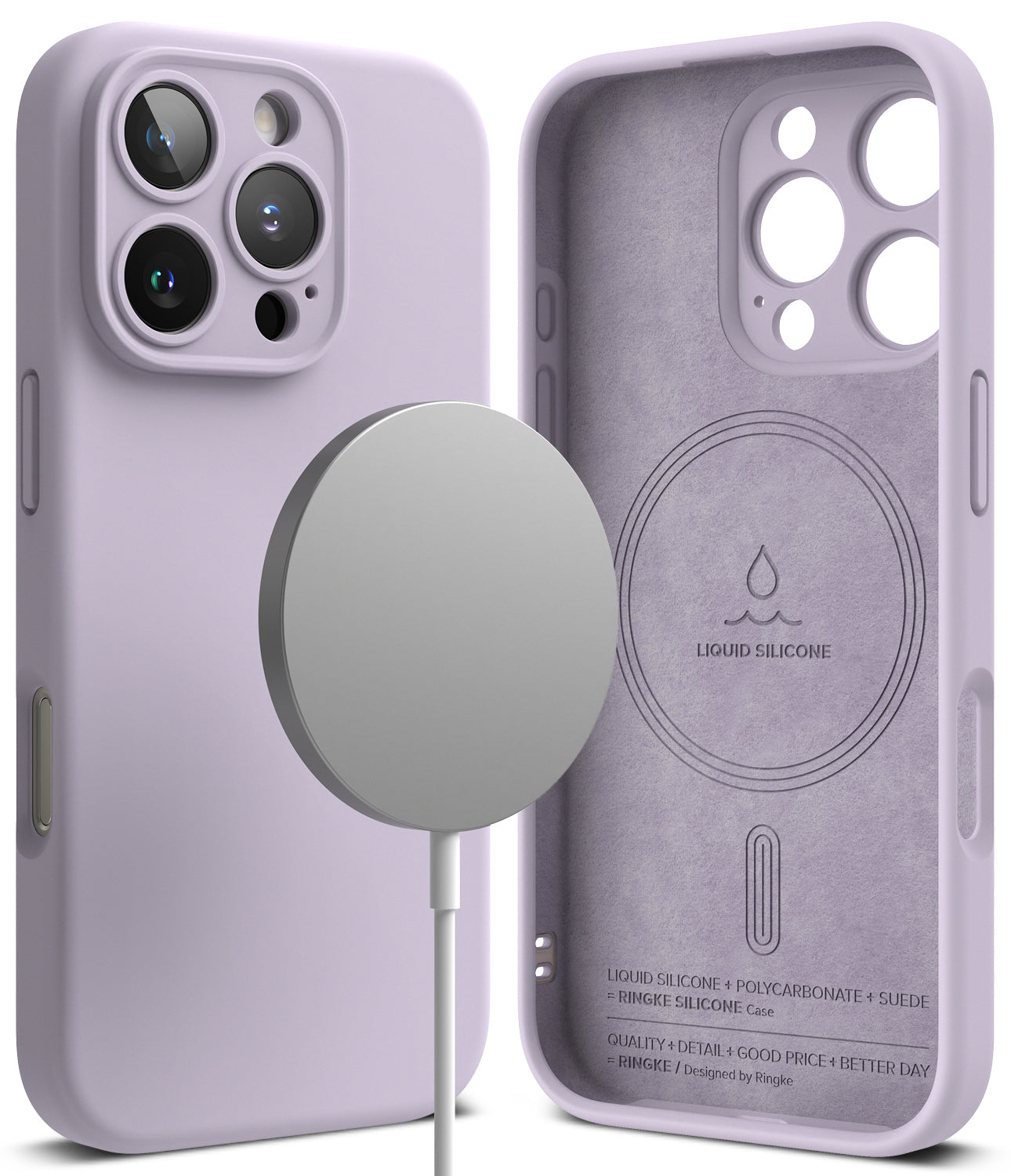 iPhone 16 Pro Case | Silicone Magnetic - Light Purple