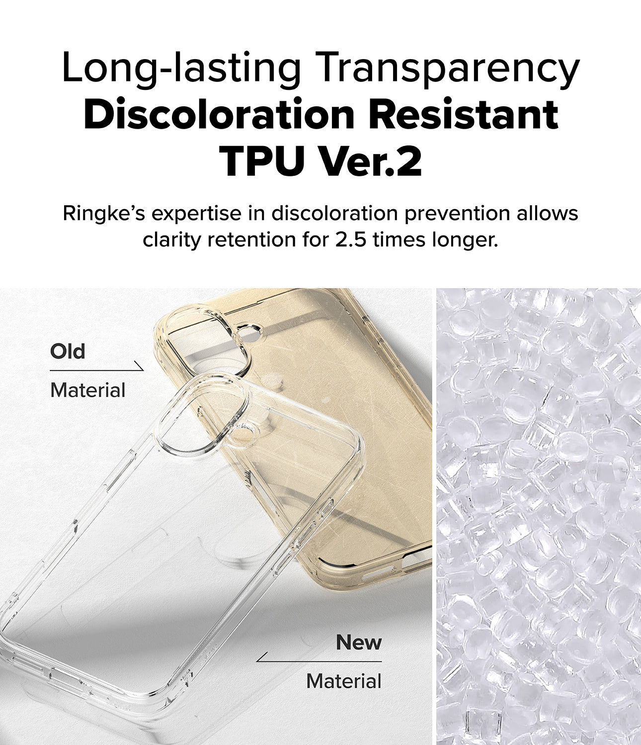 Long-lasting Transparency Discoloration Resistant TPU ver.2