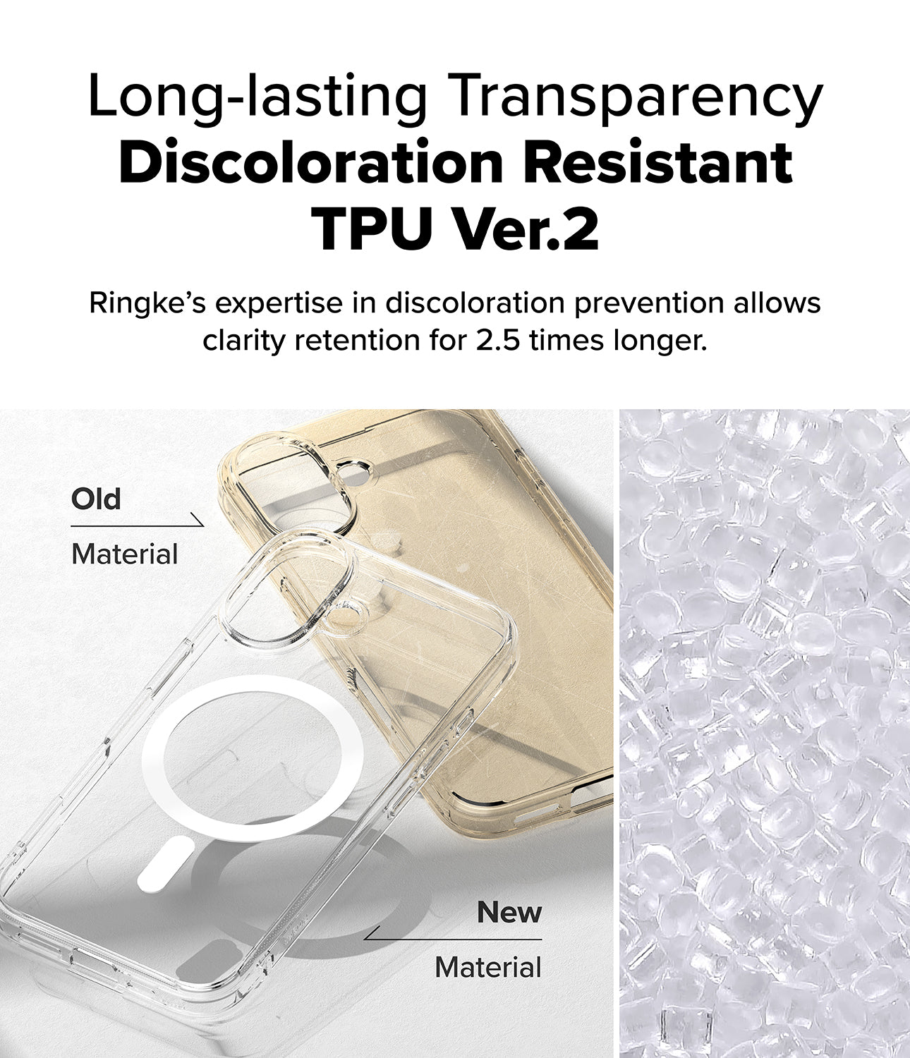 Long-lasting Transparency Discoloration Resistant TPU Ver.2