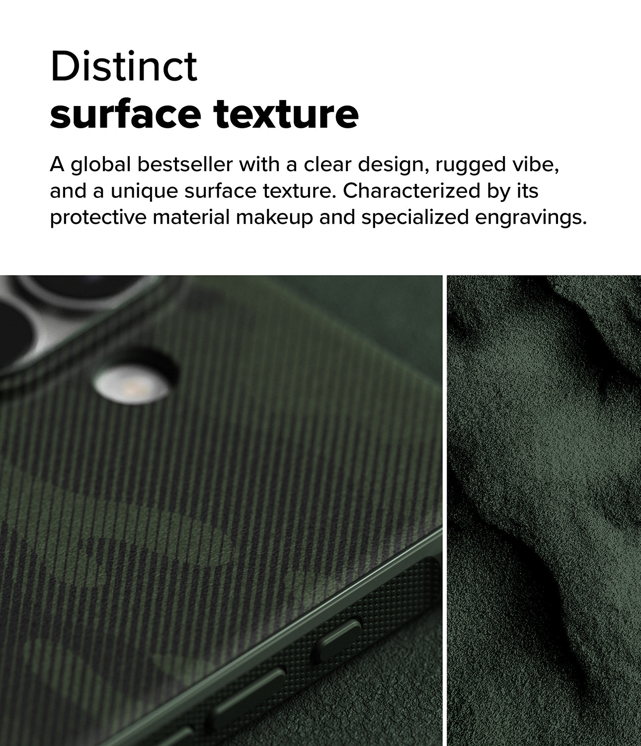 Distinct surface texture