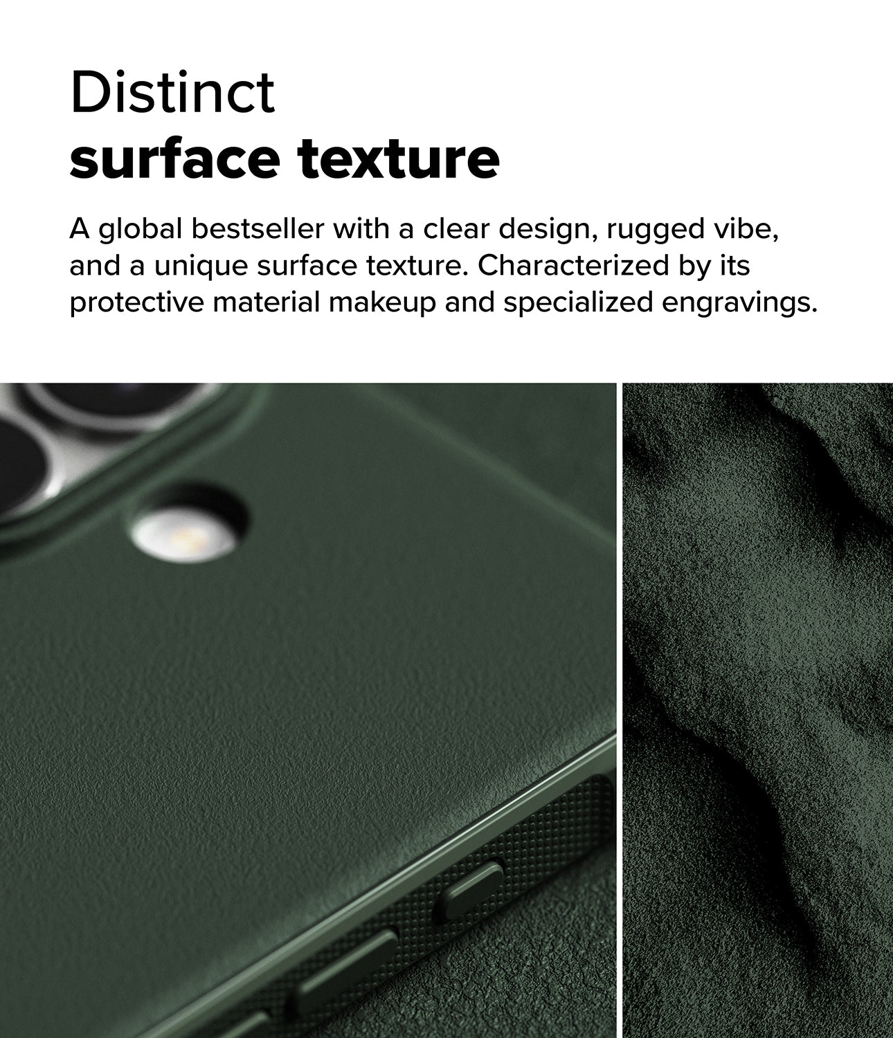 Distinct surface texture