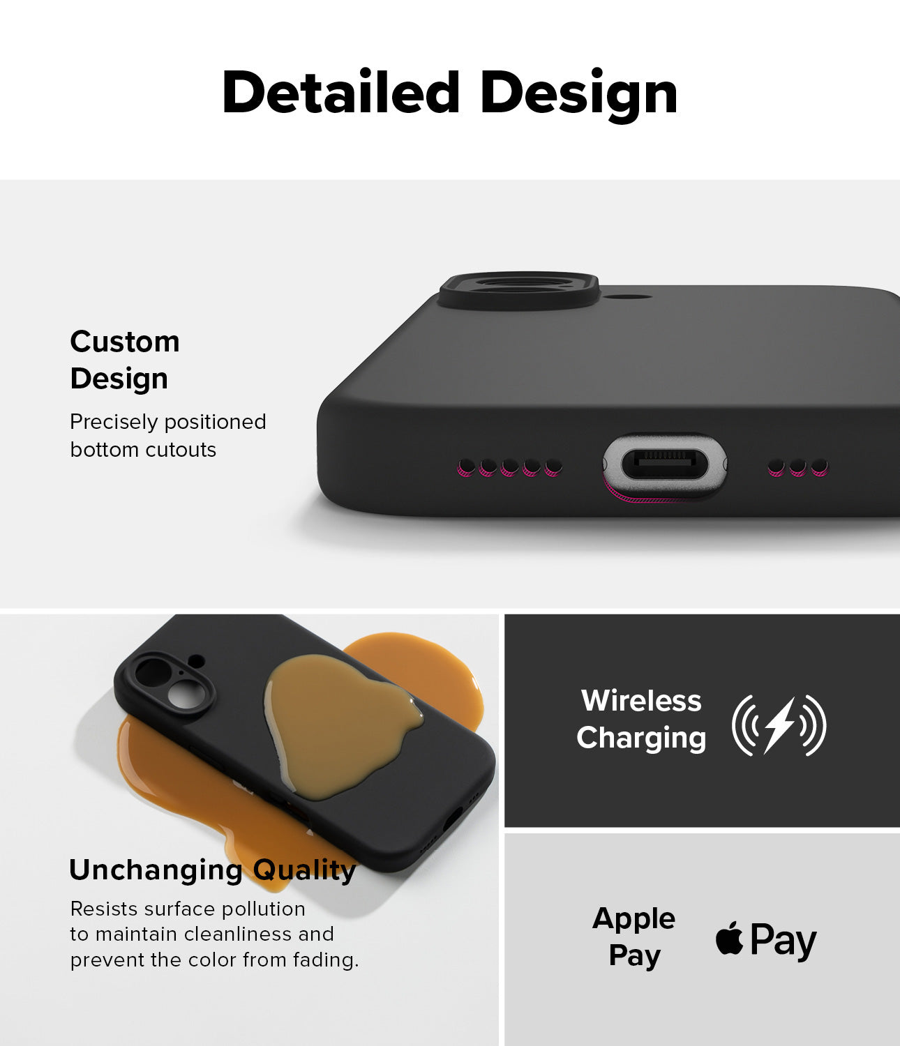 Detailed Design - Custom Design, Unchanging Quality, Wireless Charging, Apple Pay