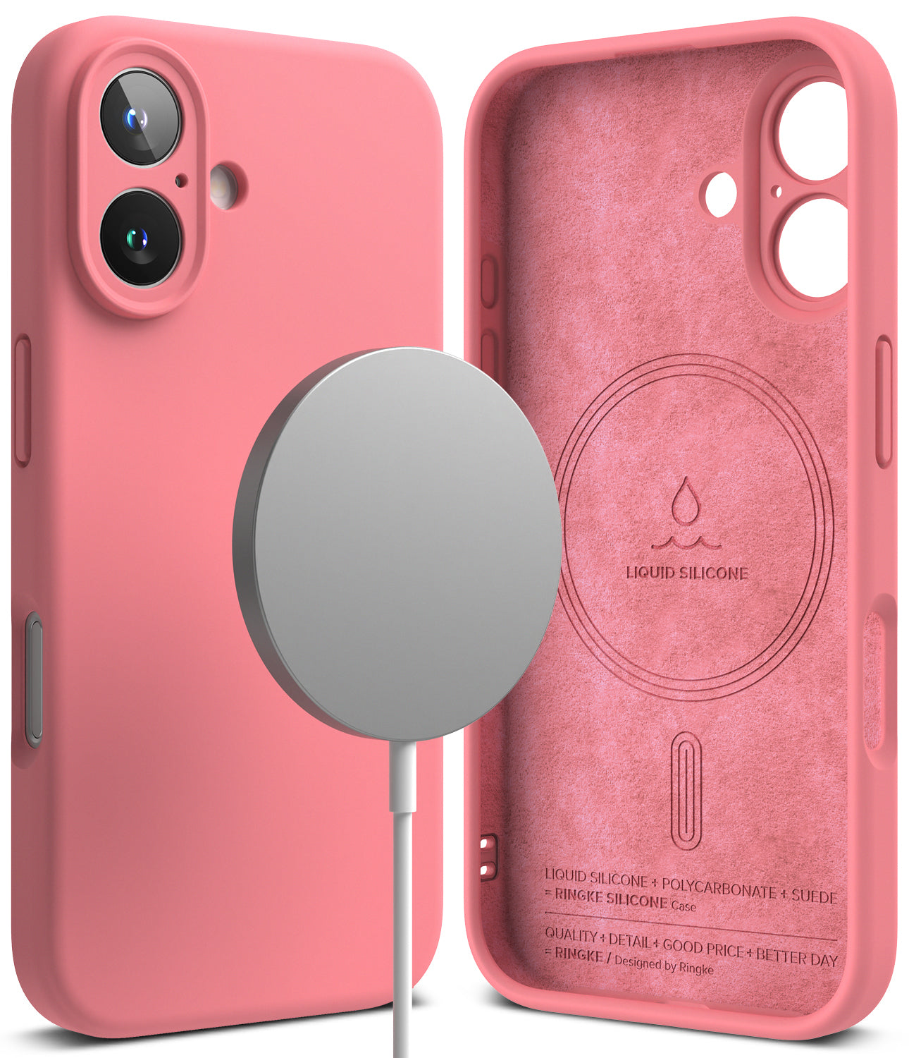 iPhone 16 Case | Silicone Magnetic - Pink