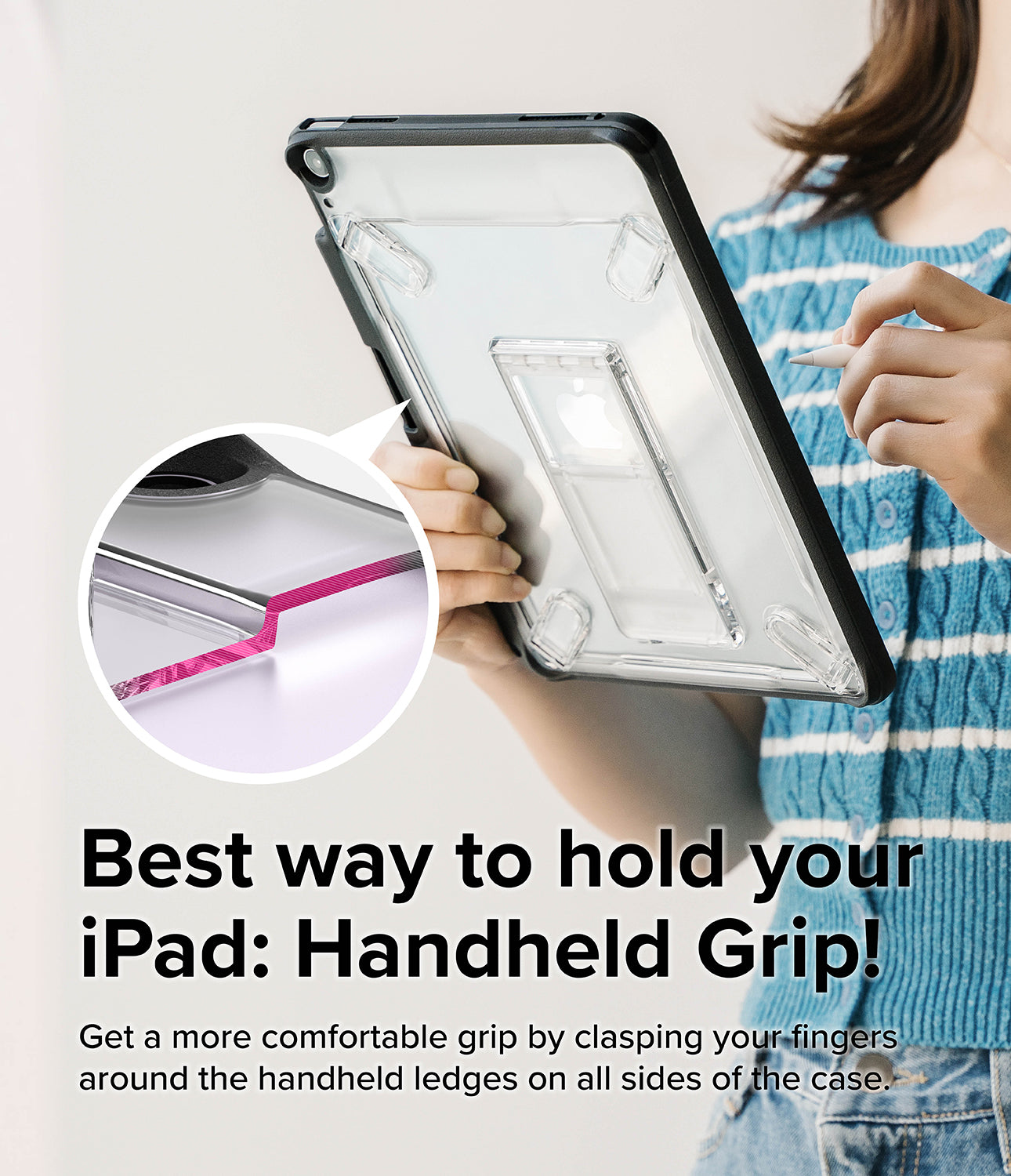 Best way to hold your iPad: Handheld Grip!