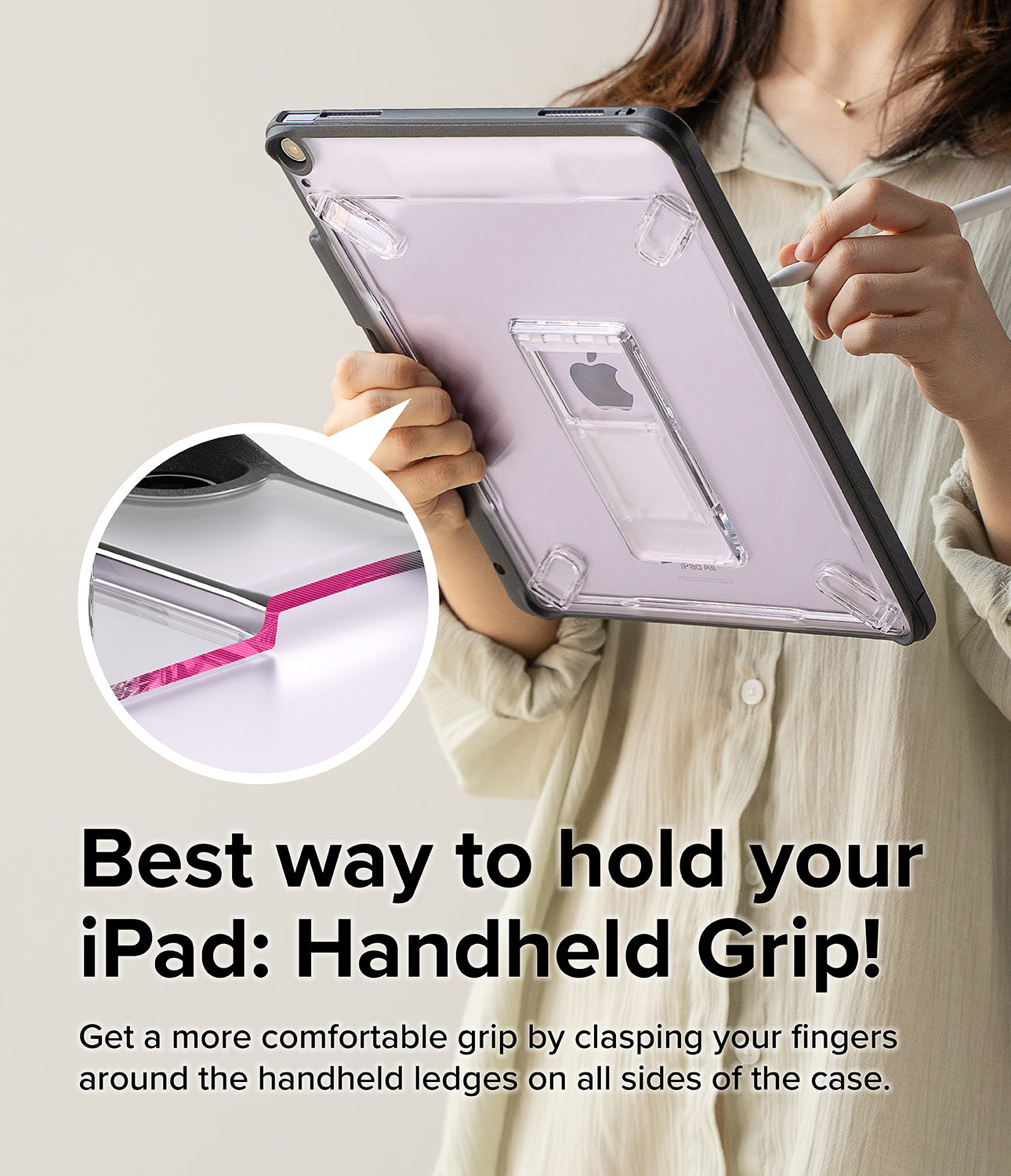 Best way to hold your iPad: Handheld Grip!