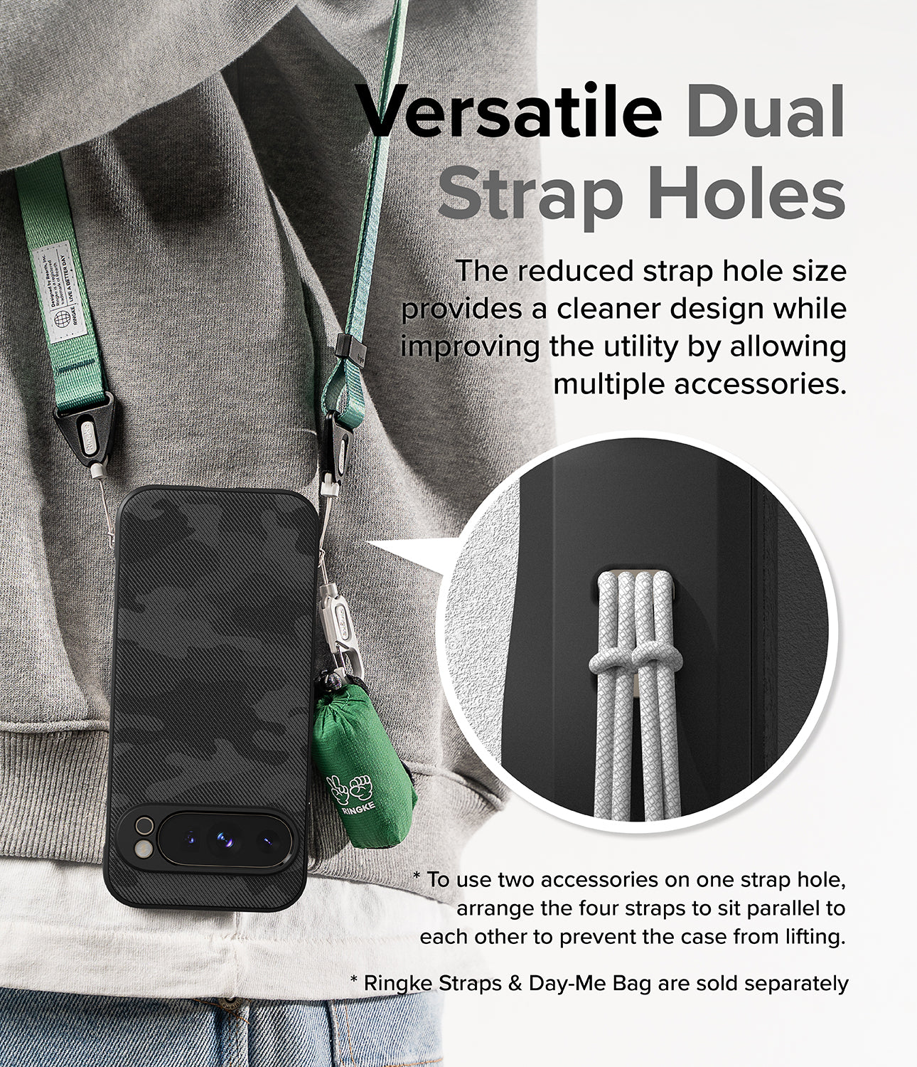 Versatile Dual Strap Holes