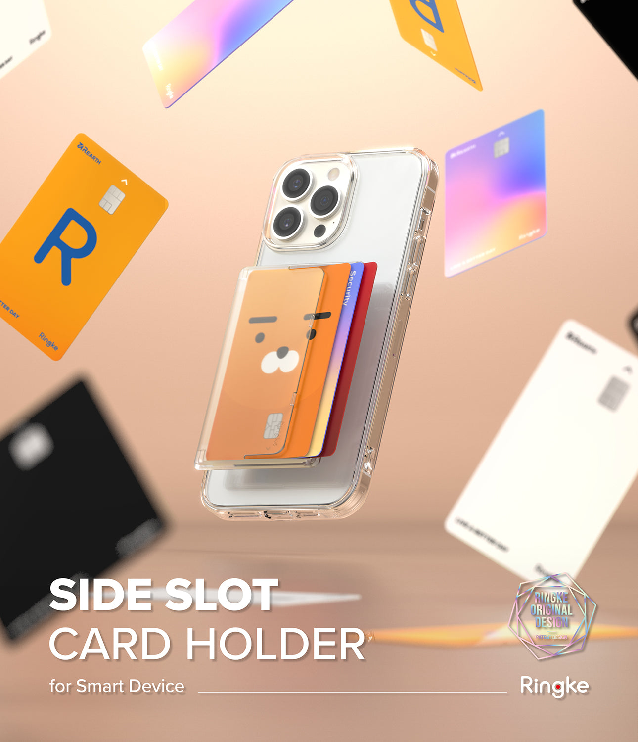 Side Slot Card Holder for Smart Device