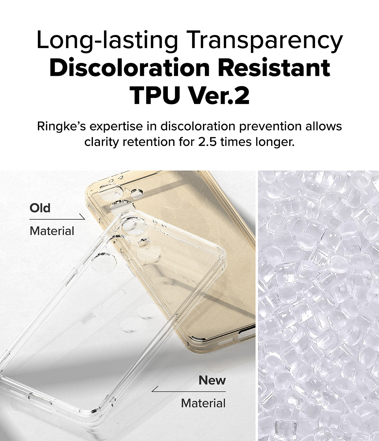 Long-lasting Transparency Discoloration Resistant TPU Ver.2