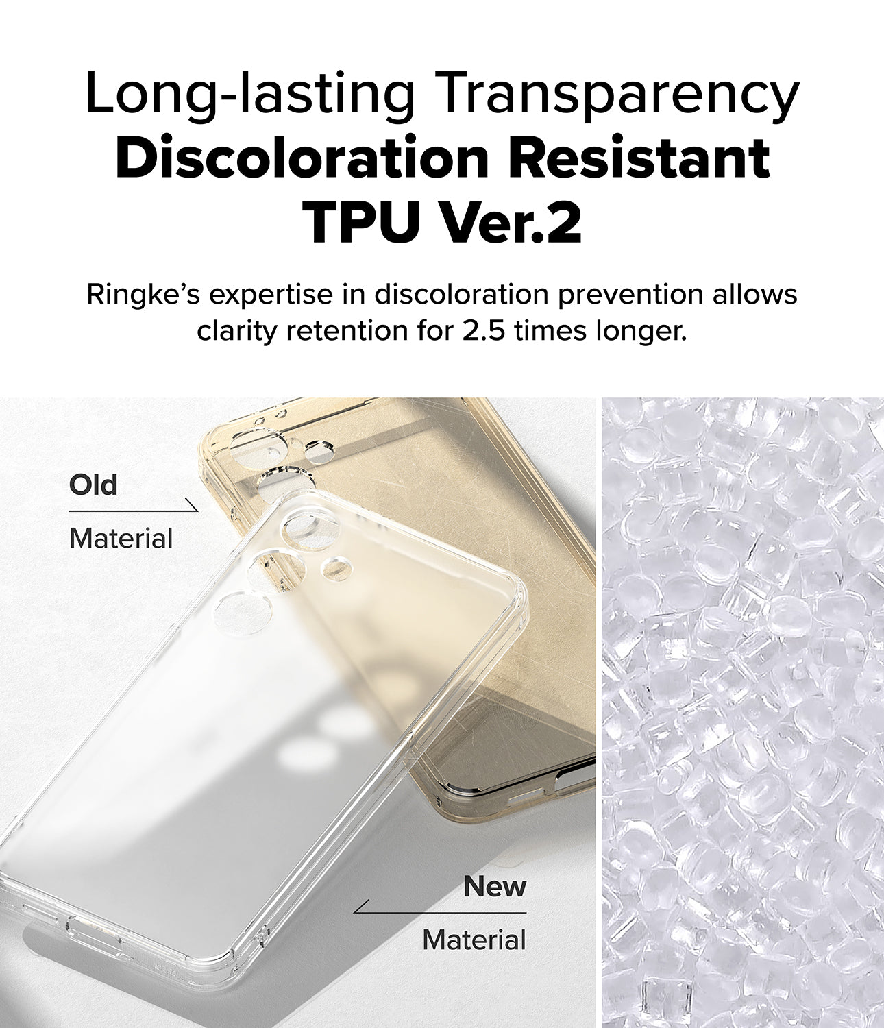 Long-lasting Transparency Discoloration Resistant TPU Ver.2