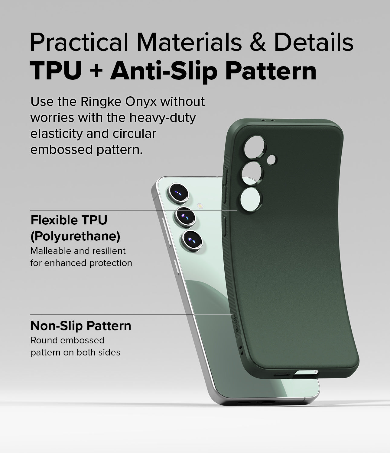 Practical Materials & Details | TPU + Anti-Slip Pattern