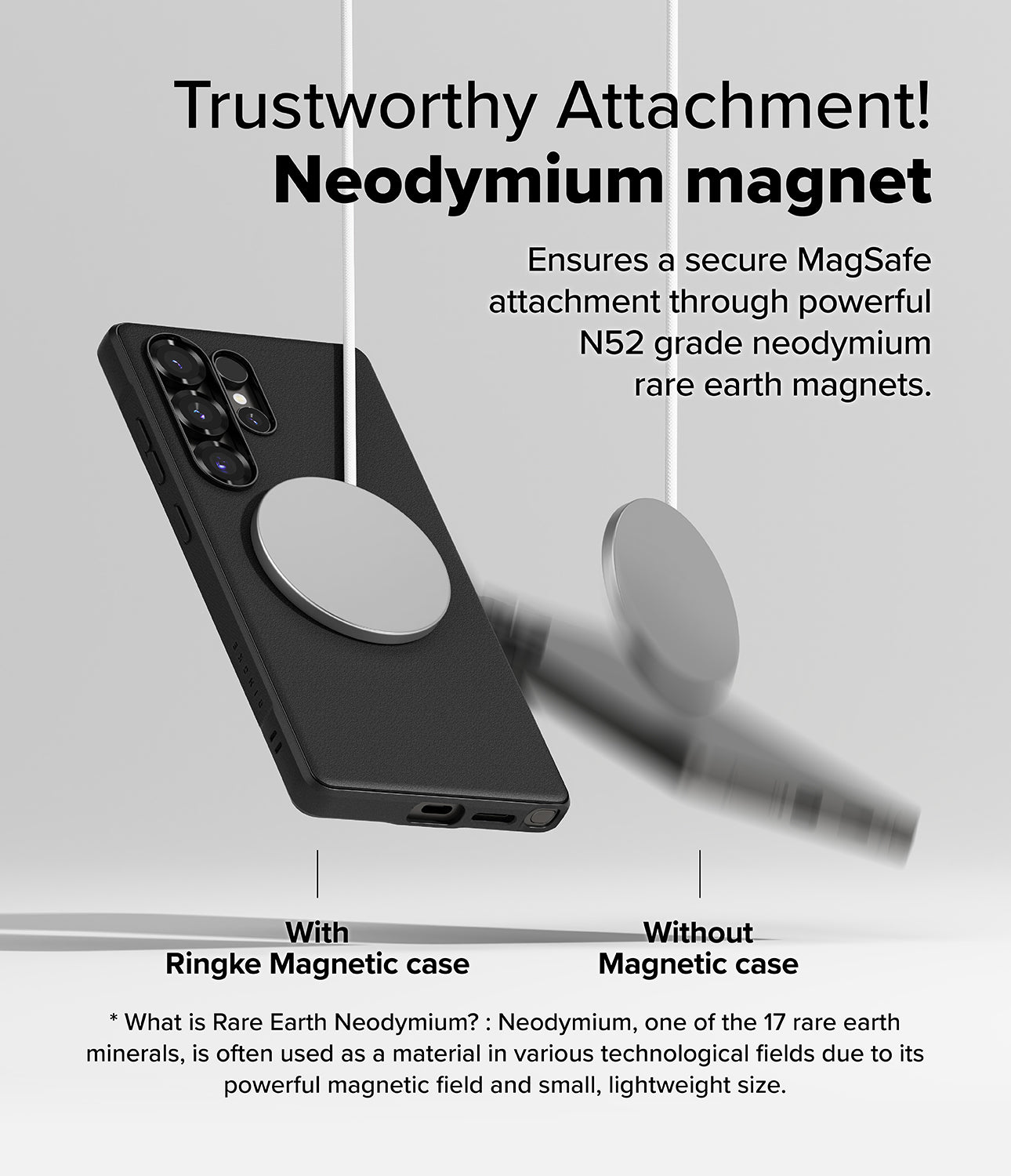 Galaxy S25 Ultra Onyx Magnetic | Trustworthy Attachment! Neodymium Magnet 